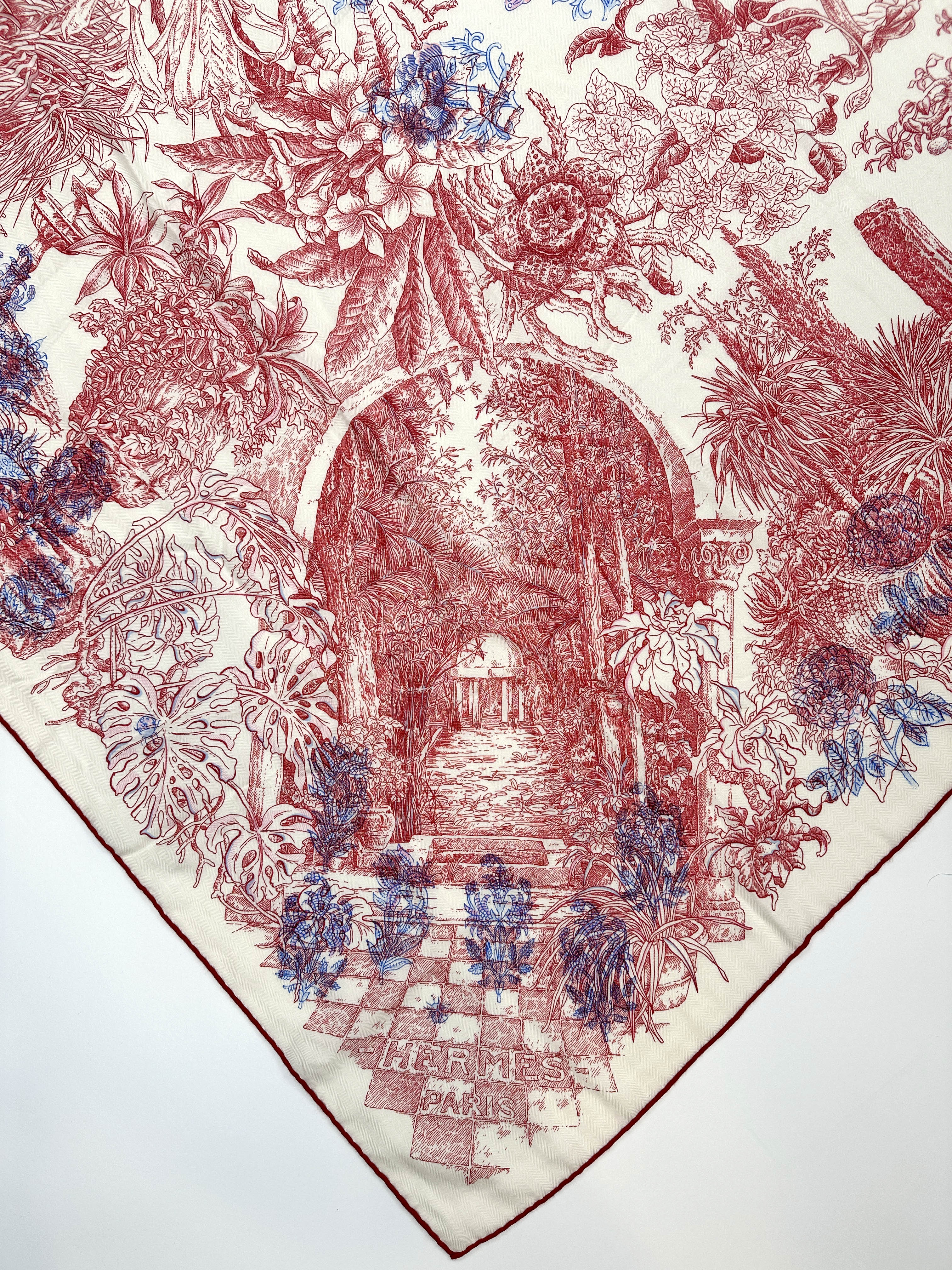 Hermès Le Jardin de Leïla au Bloc Cashmere Silk 140