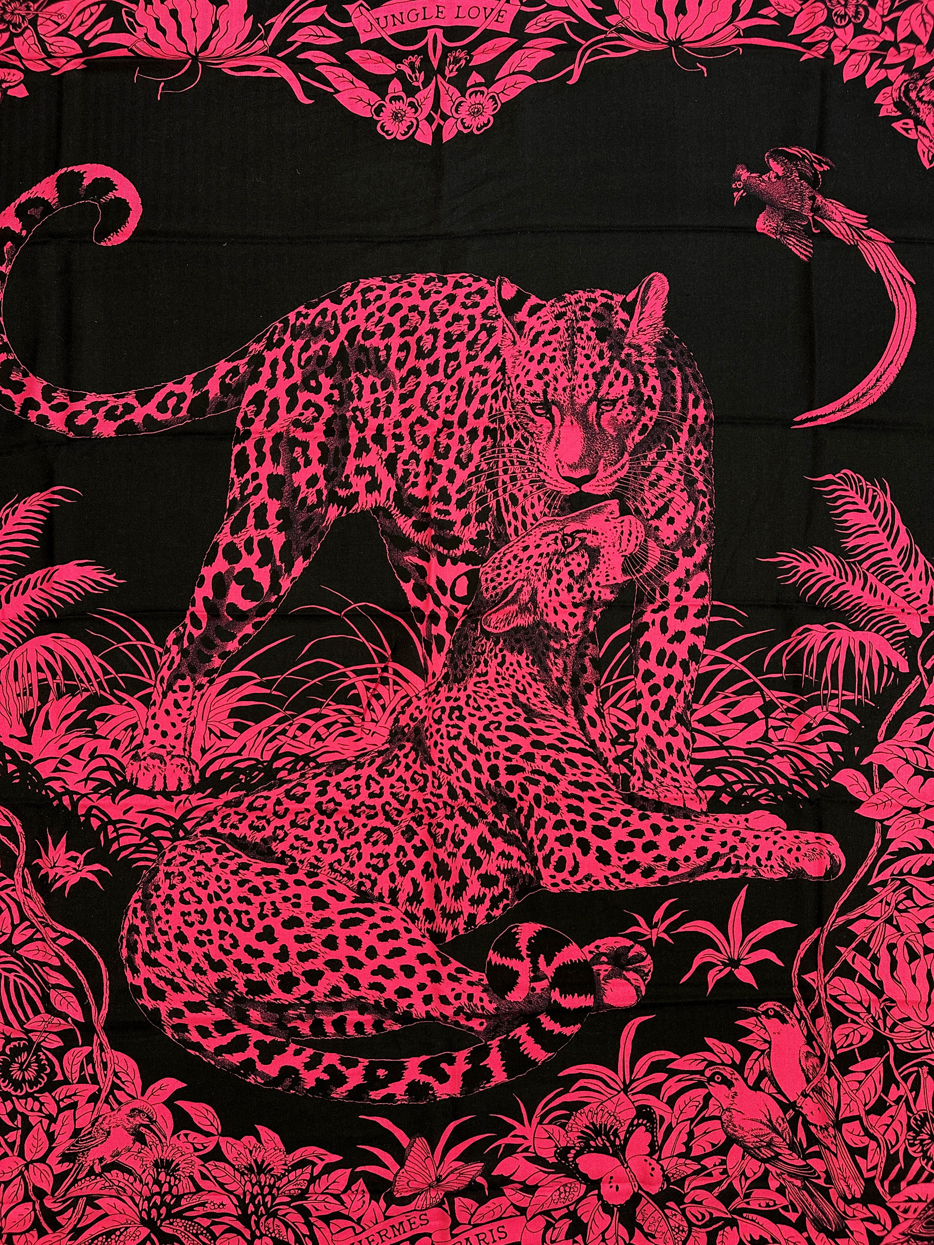 Hermès Jungle Love Cashmere Silk 140