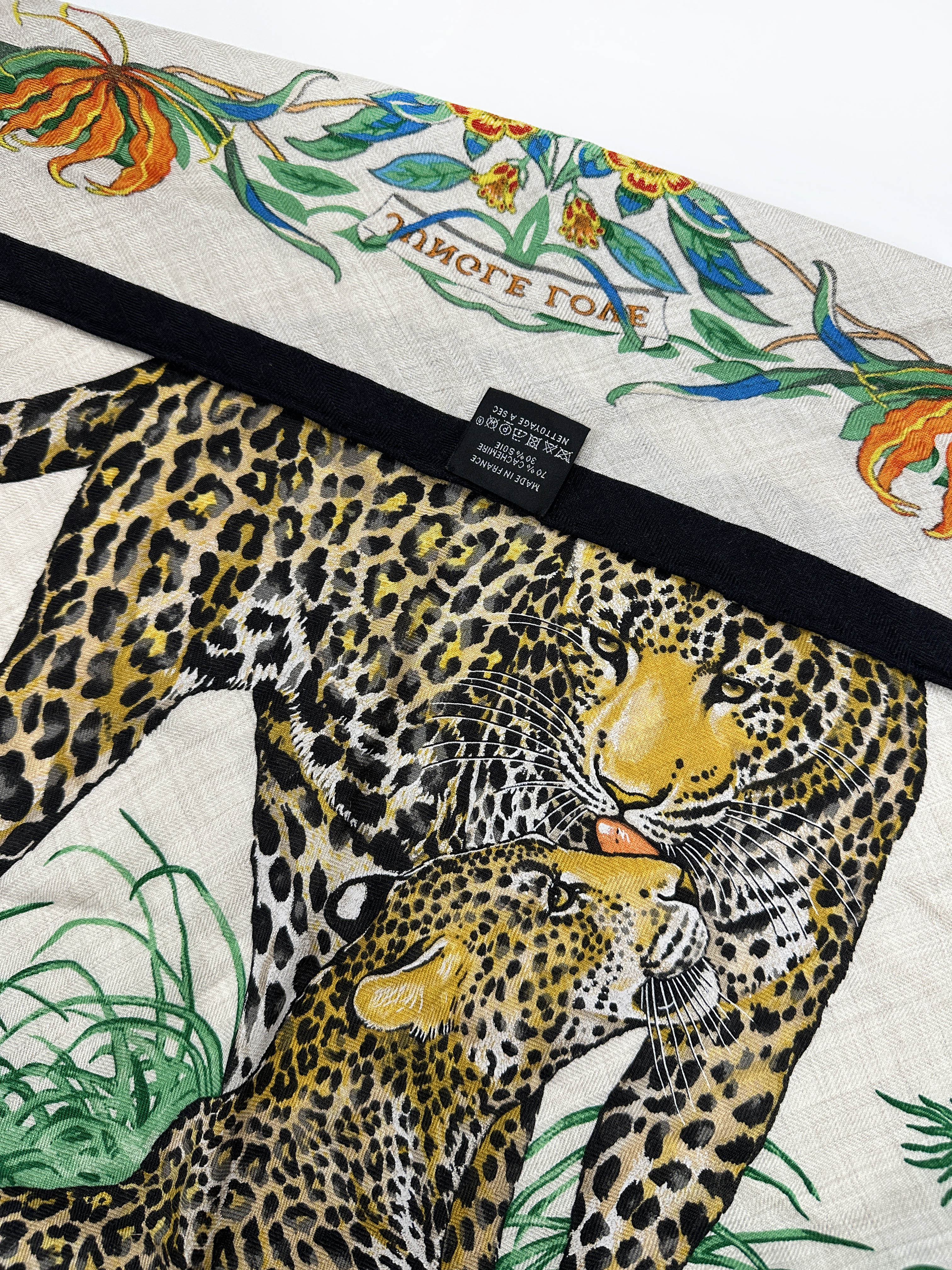 Hermès Jungle Love Cashmere Silk Giant Triangle