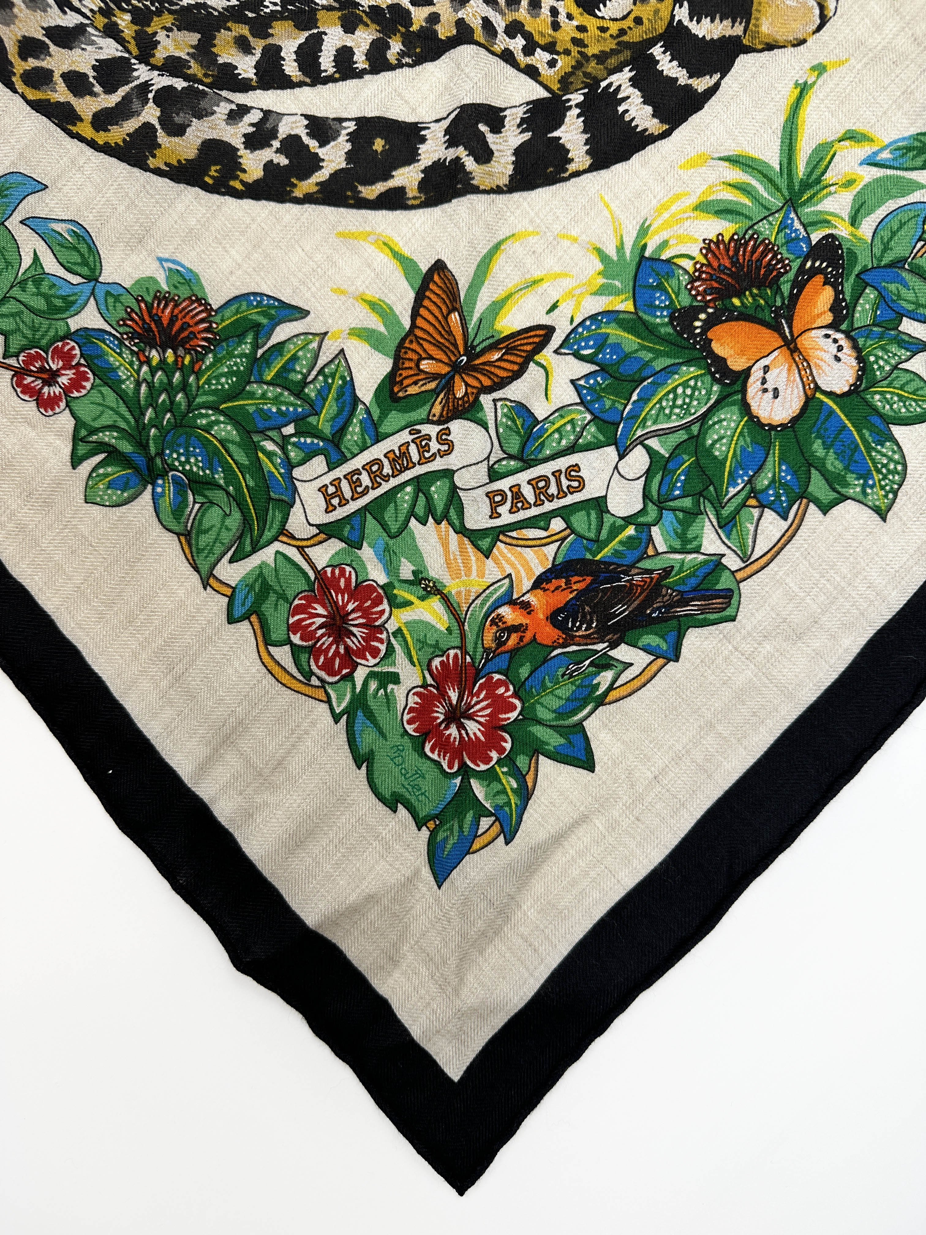 Hermès Jungle Love Cashmere Silk Giant Triangle