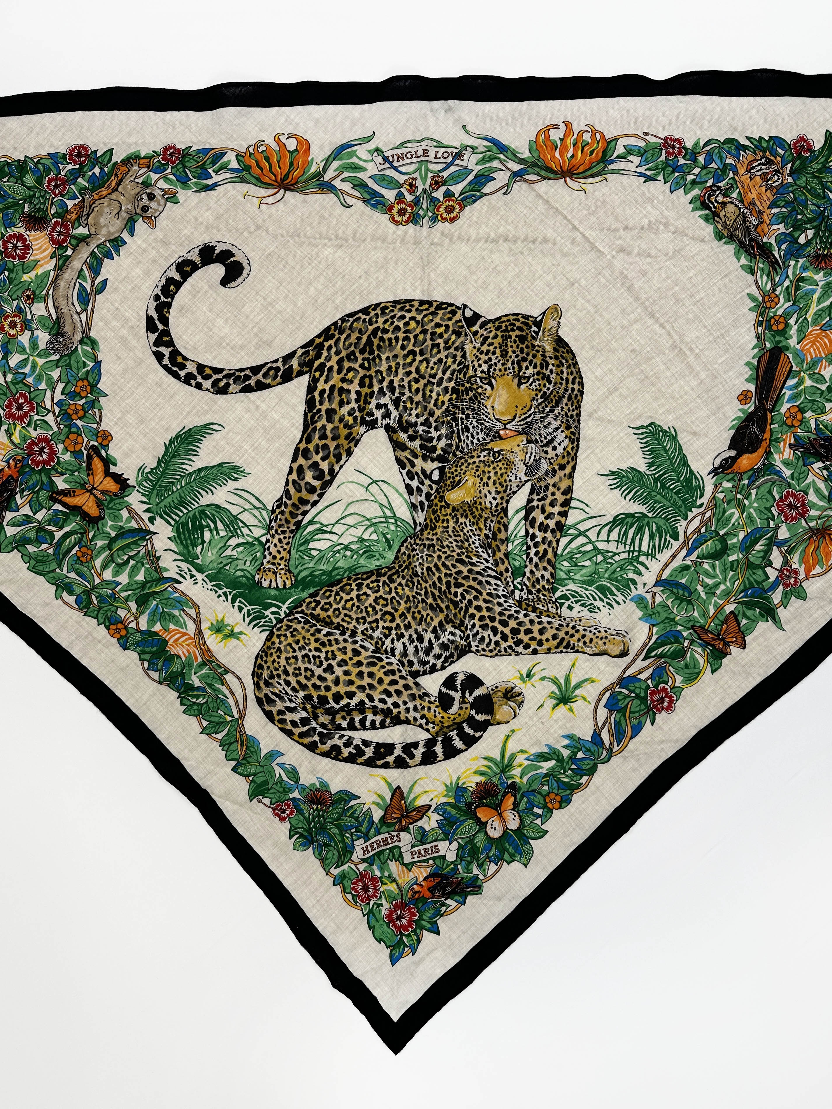 Hermès Jungle Love Cashmere Silk Giant Triangle