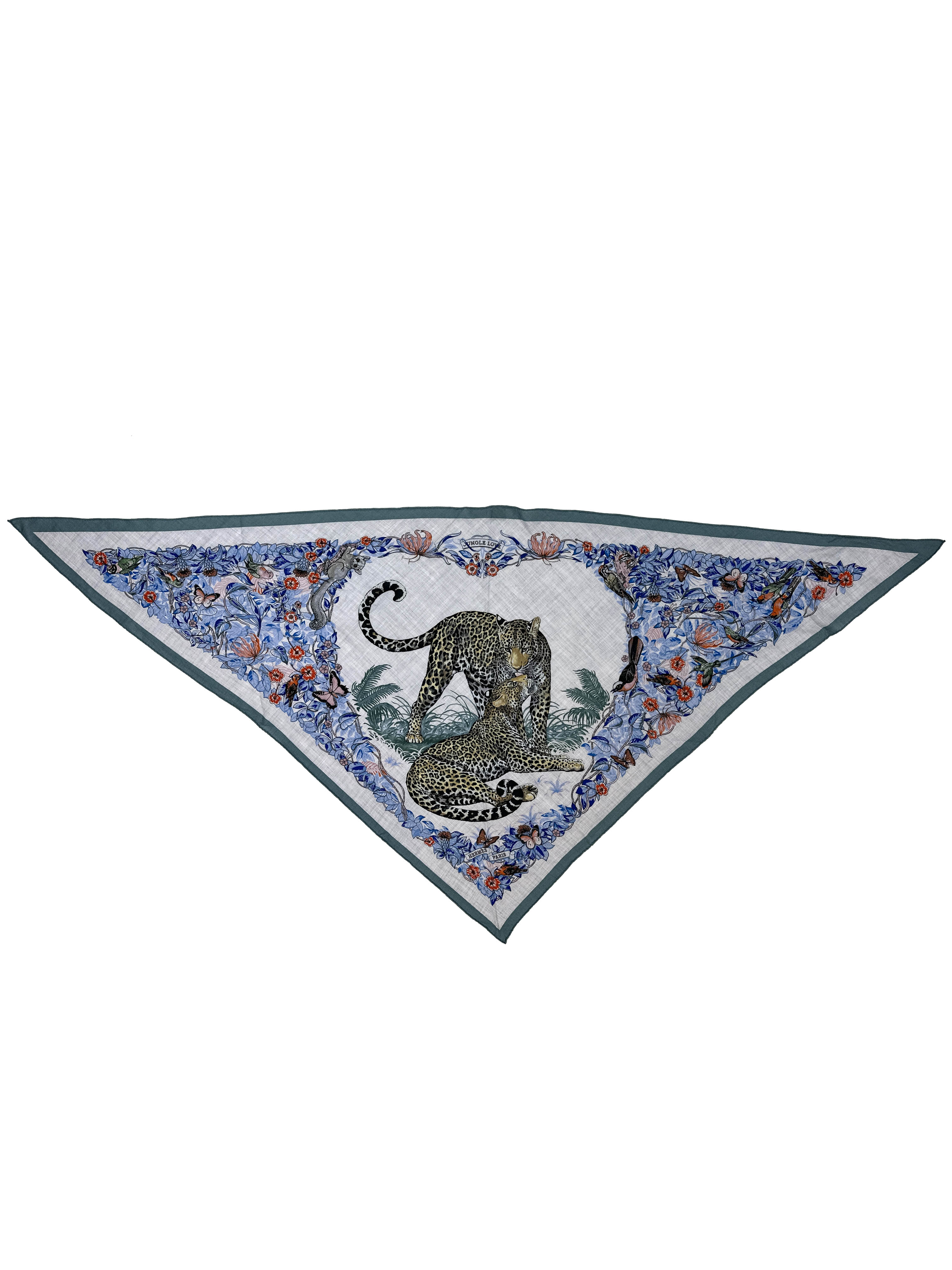Hermès Jungle Love Cashmere Silk Giant Triangle