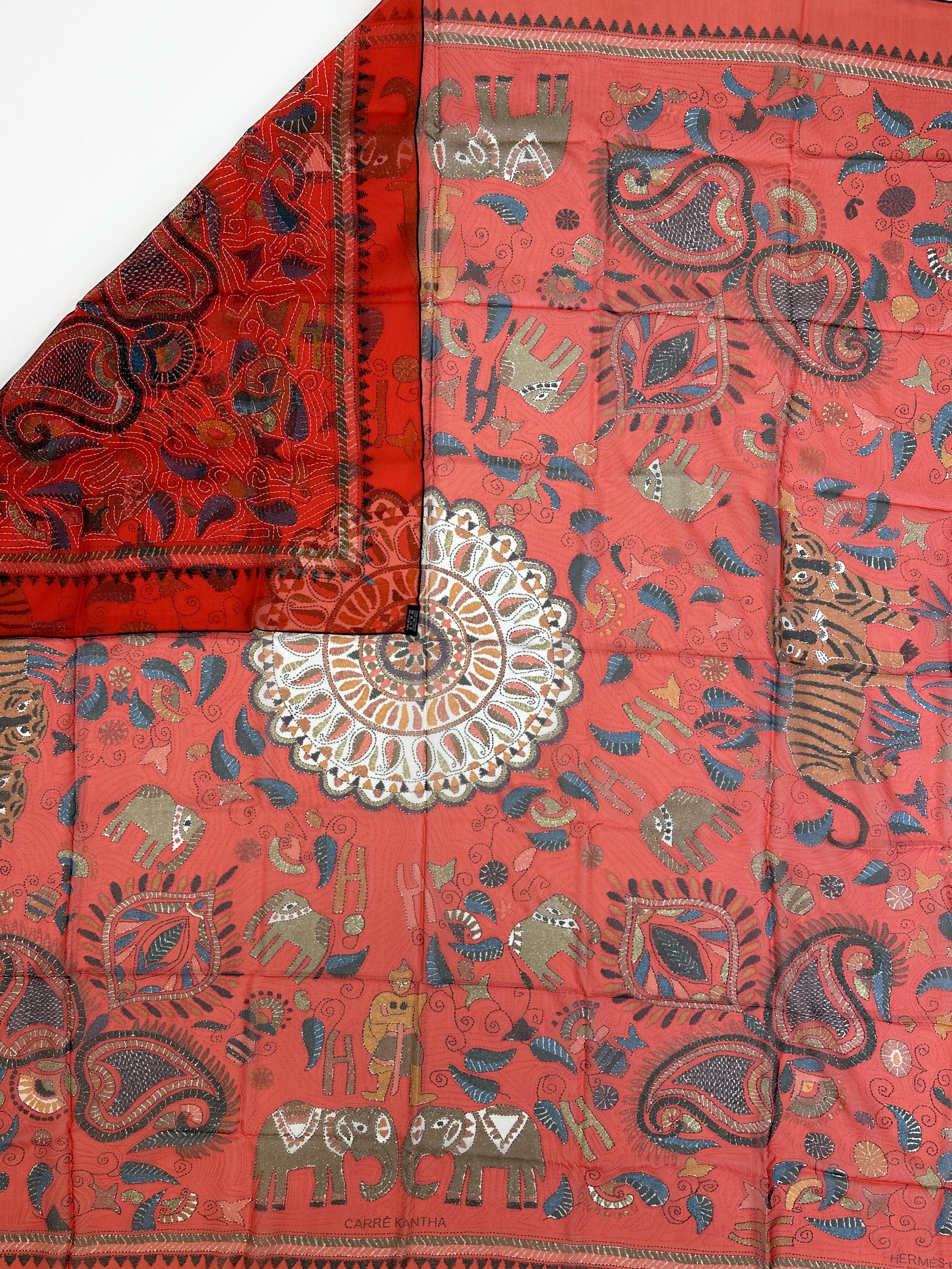 Hermès Carré Kantha Mousseline 140
