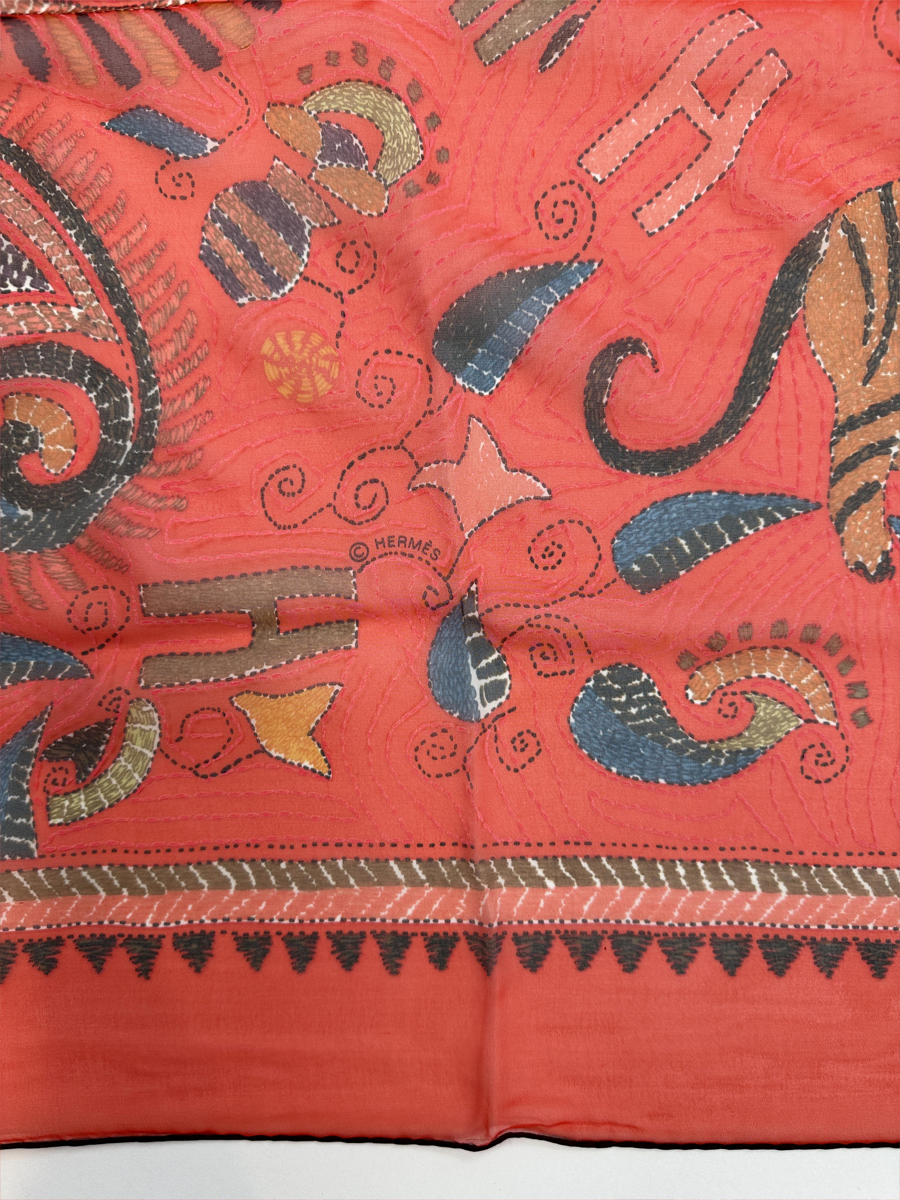 Hermès Carré Kantha Mousseline 140