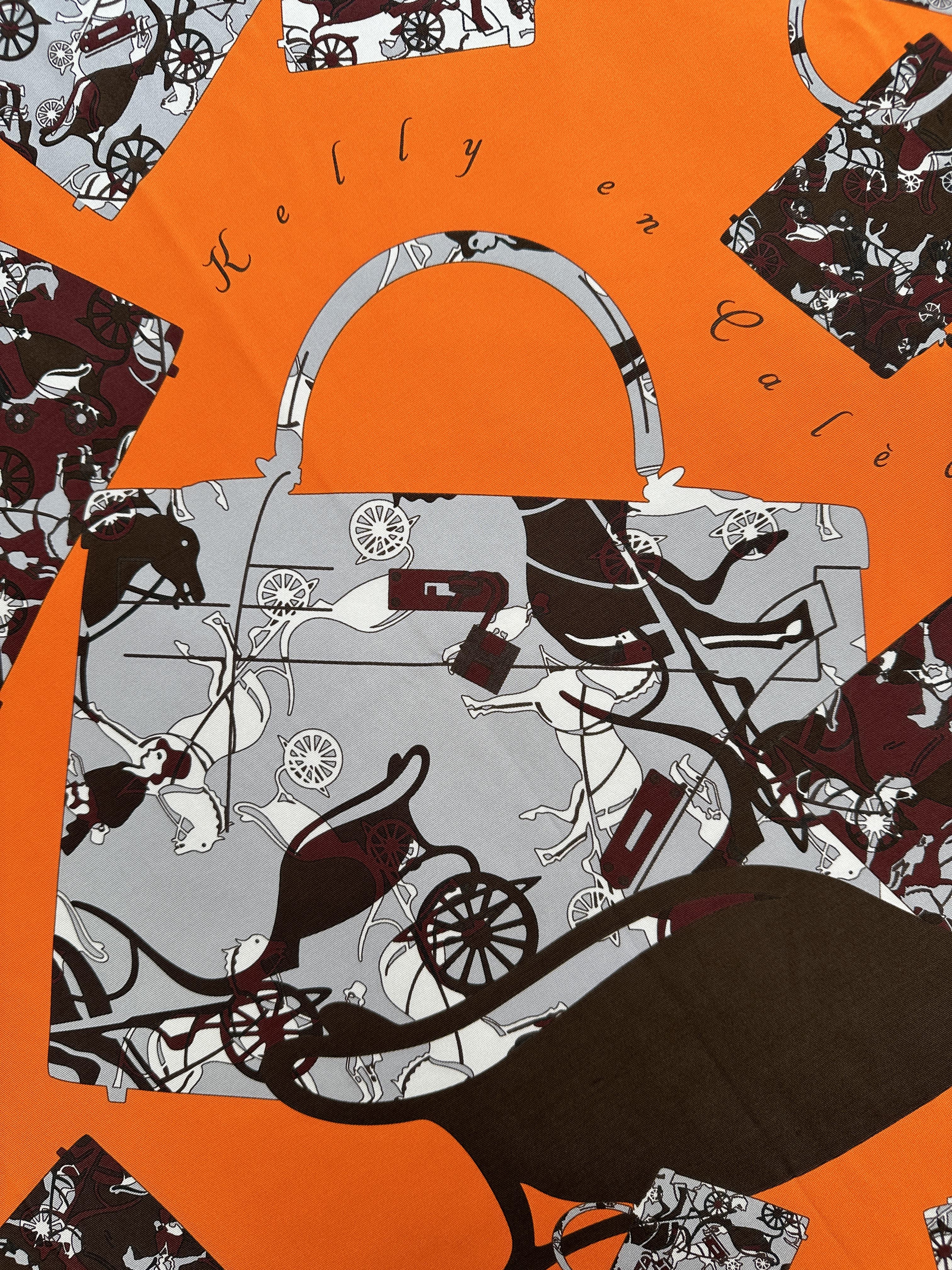 Hermès Kelly en Caleche Silk Jersey 90