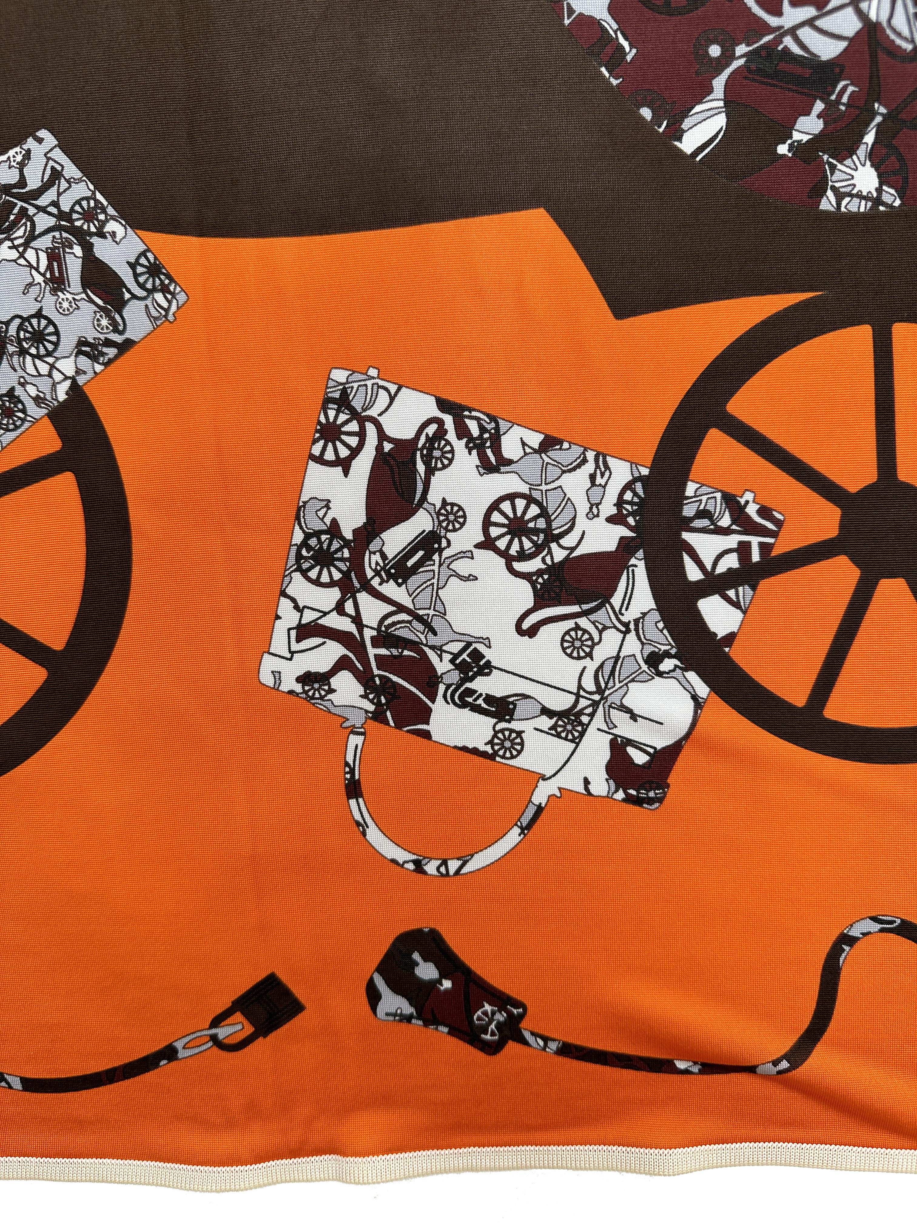 Hermès Kelly en Caleche Silk Jersey 90