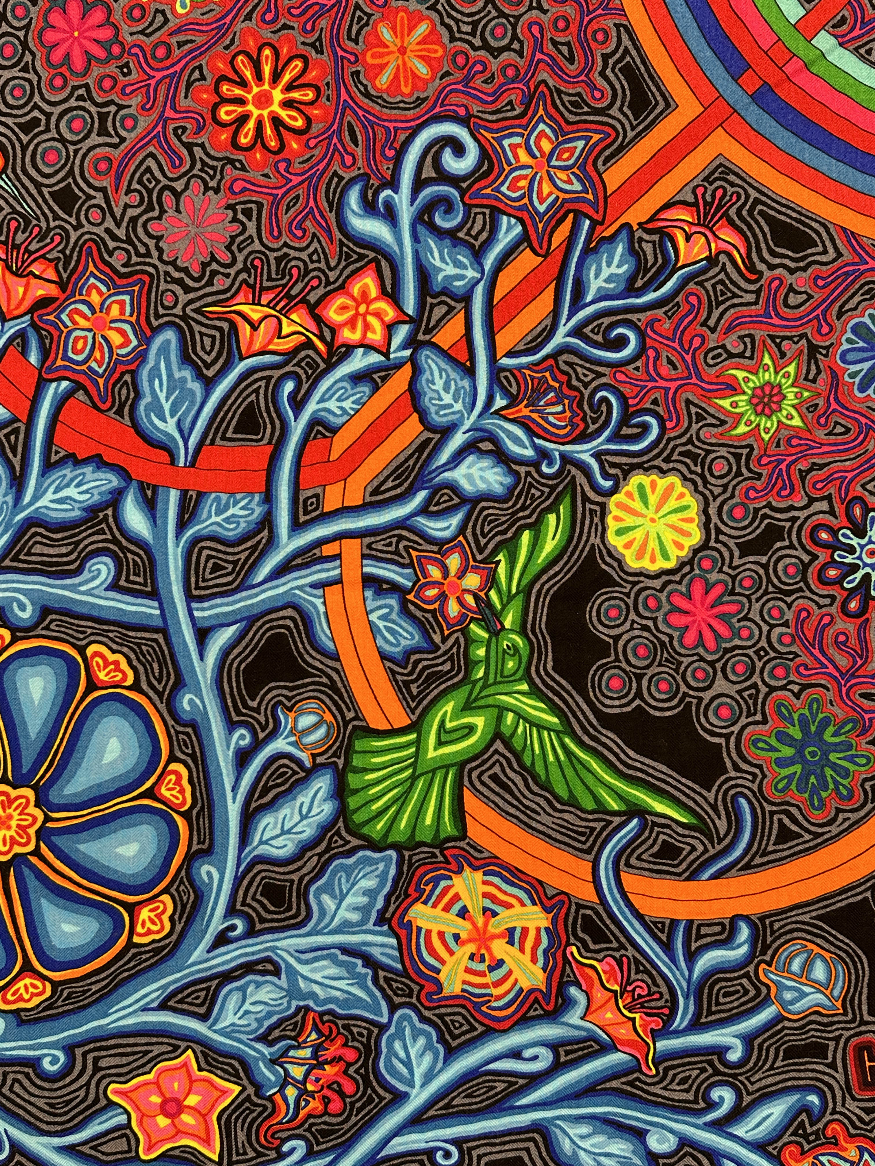 Hermès L'Arbre du Vent Cashmere Silk 140