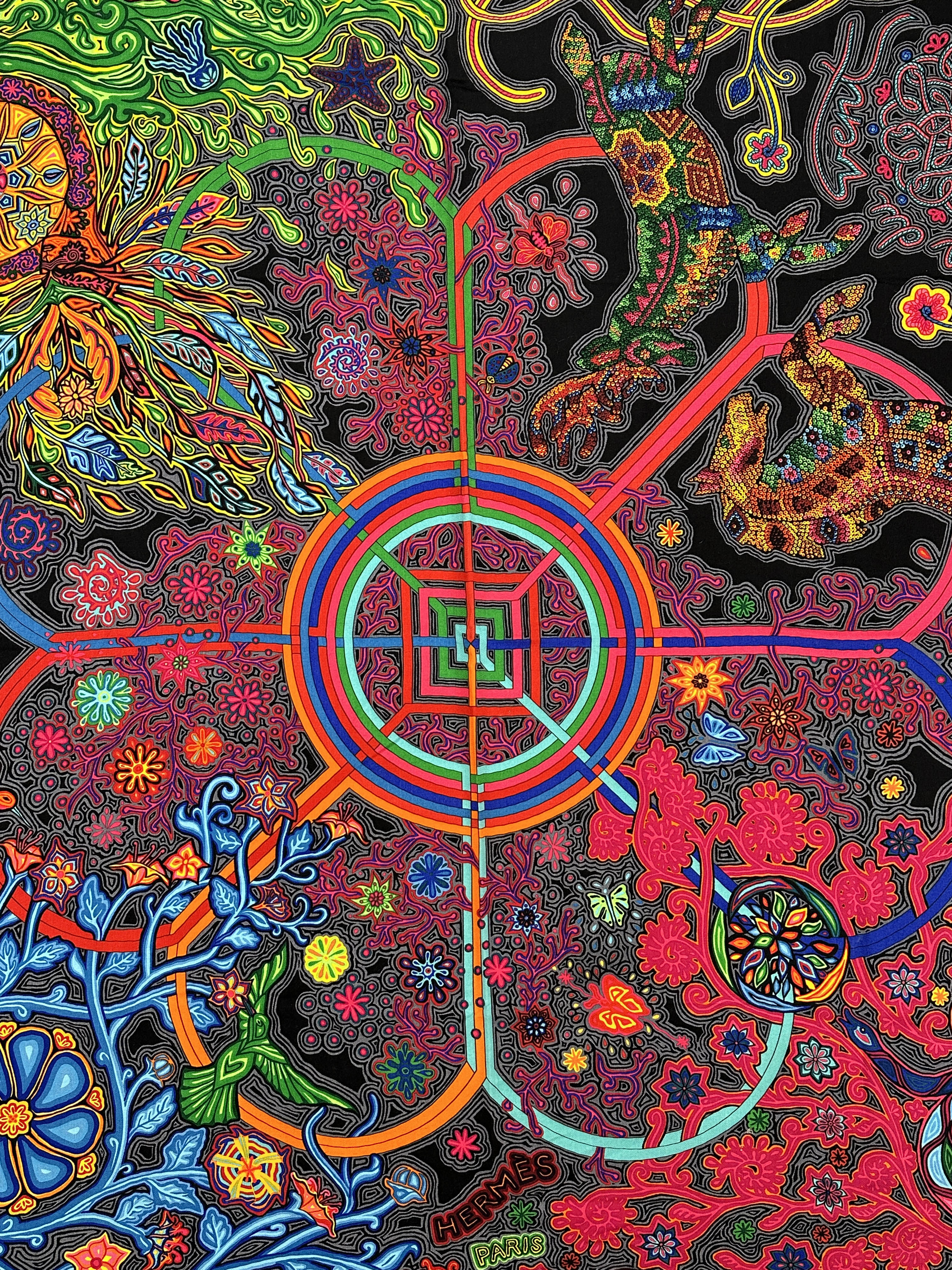 Hermès L'Arbre du Vent Cashmere Silk 140