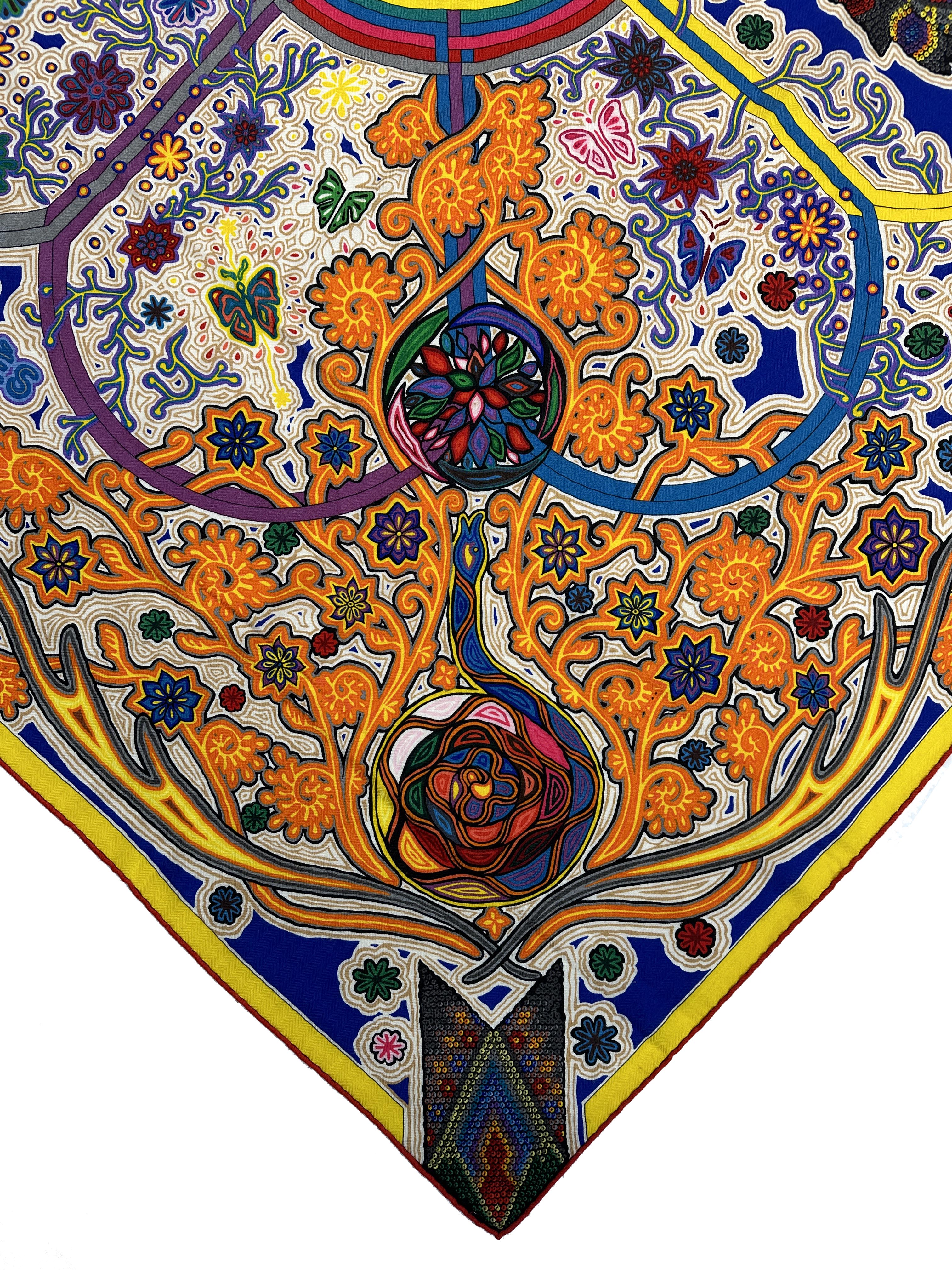 Hermès L'Arbre du Vent Cashmere Silk 140