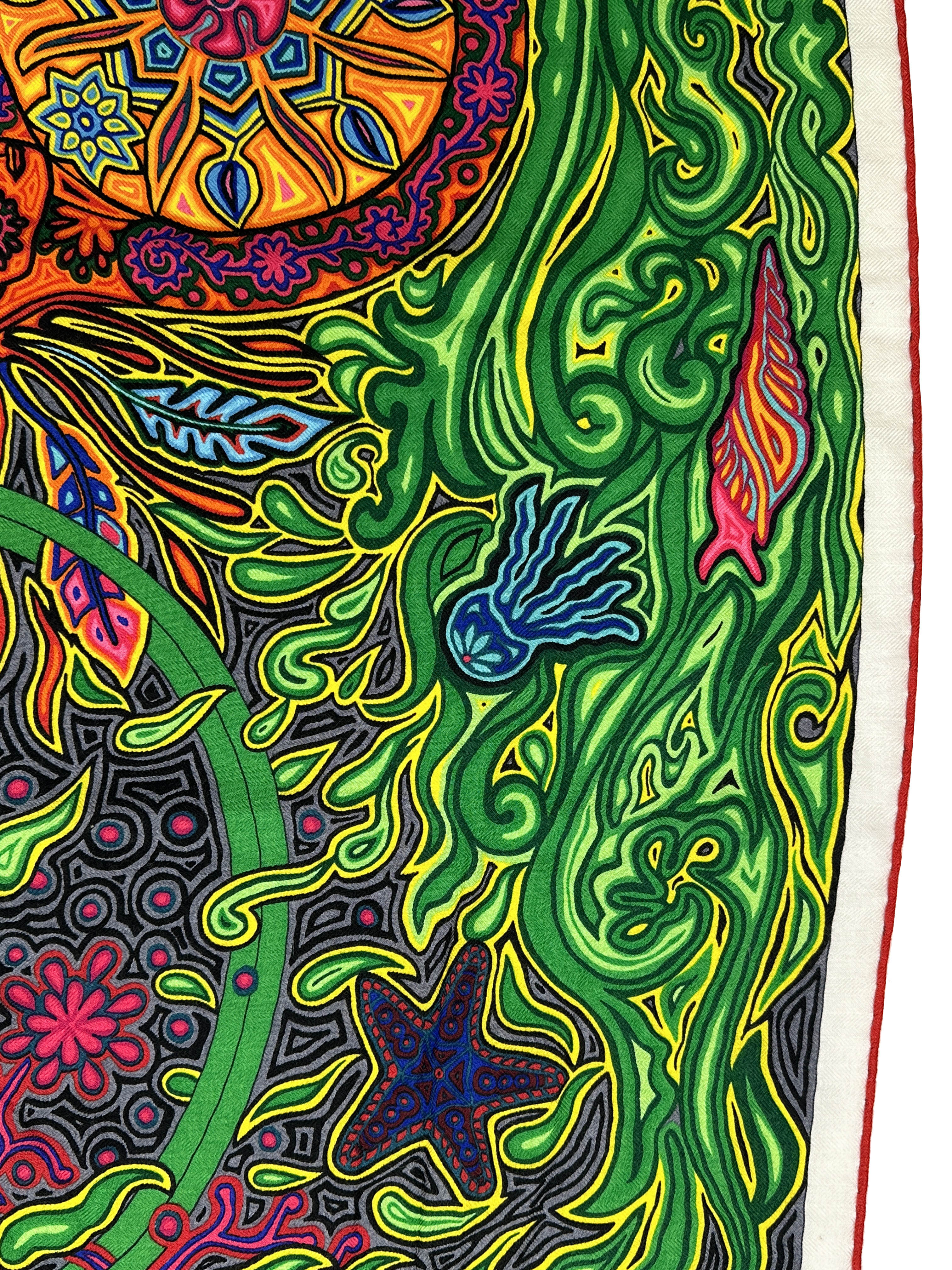 Hermès L'Arbre du Vent Cashmere Silk 140