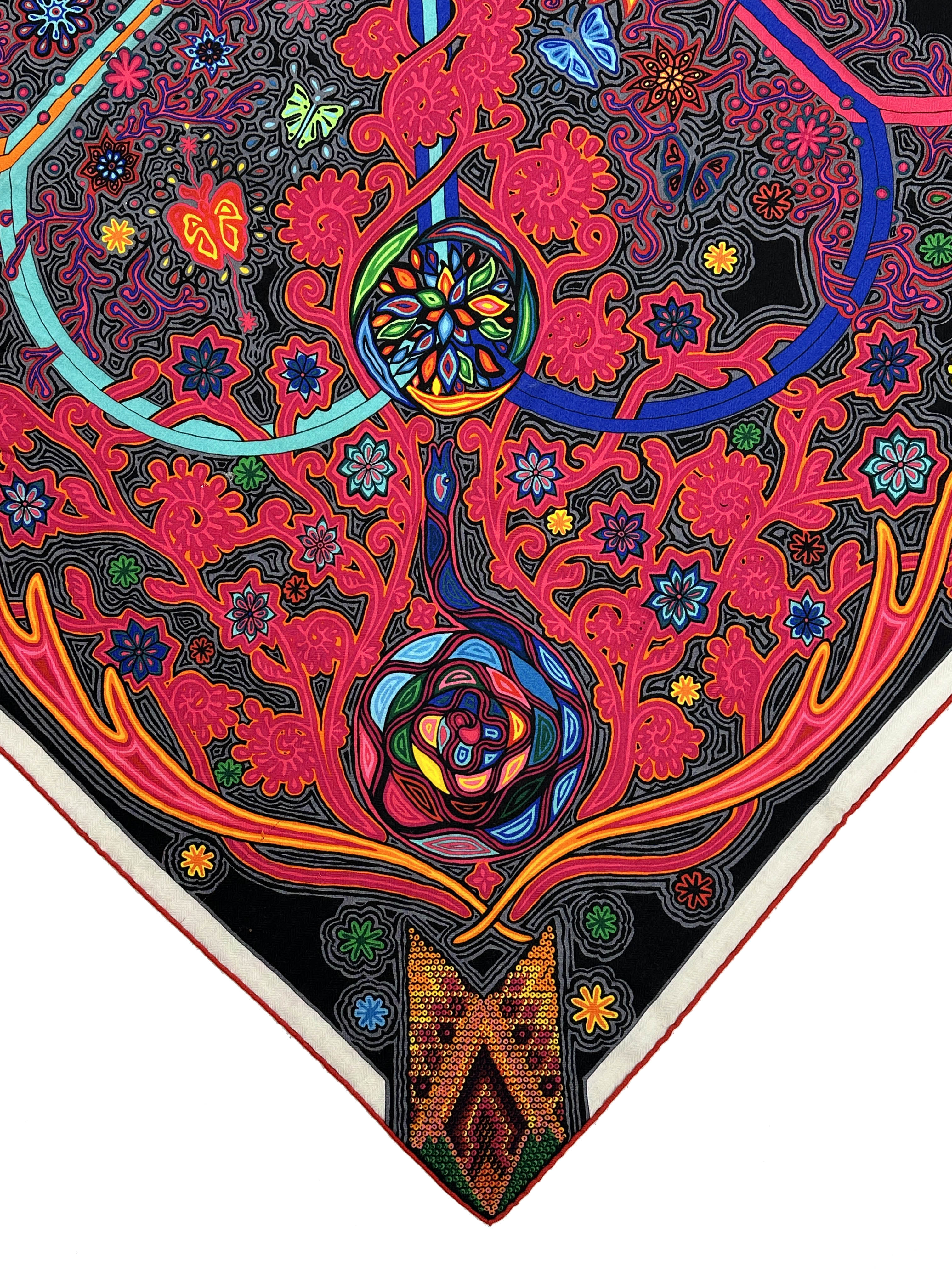 Hermès L'Arbre du Vent Cashmere Silk 140