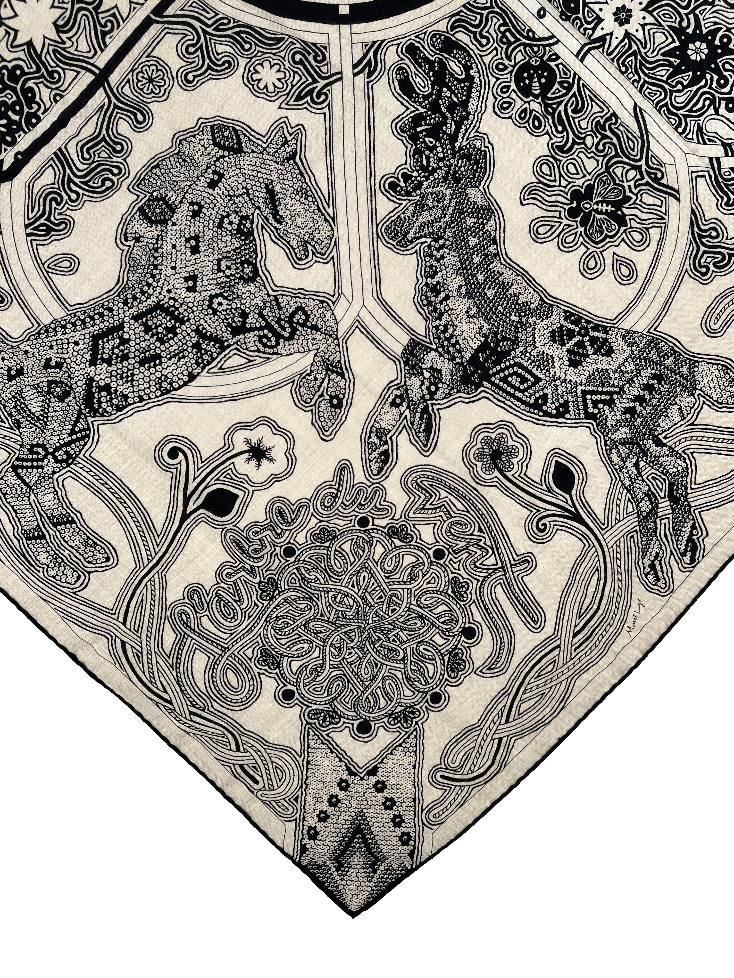 Hermès L'Arbre du Vent Cashmere Silk 140