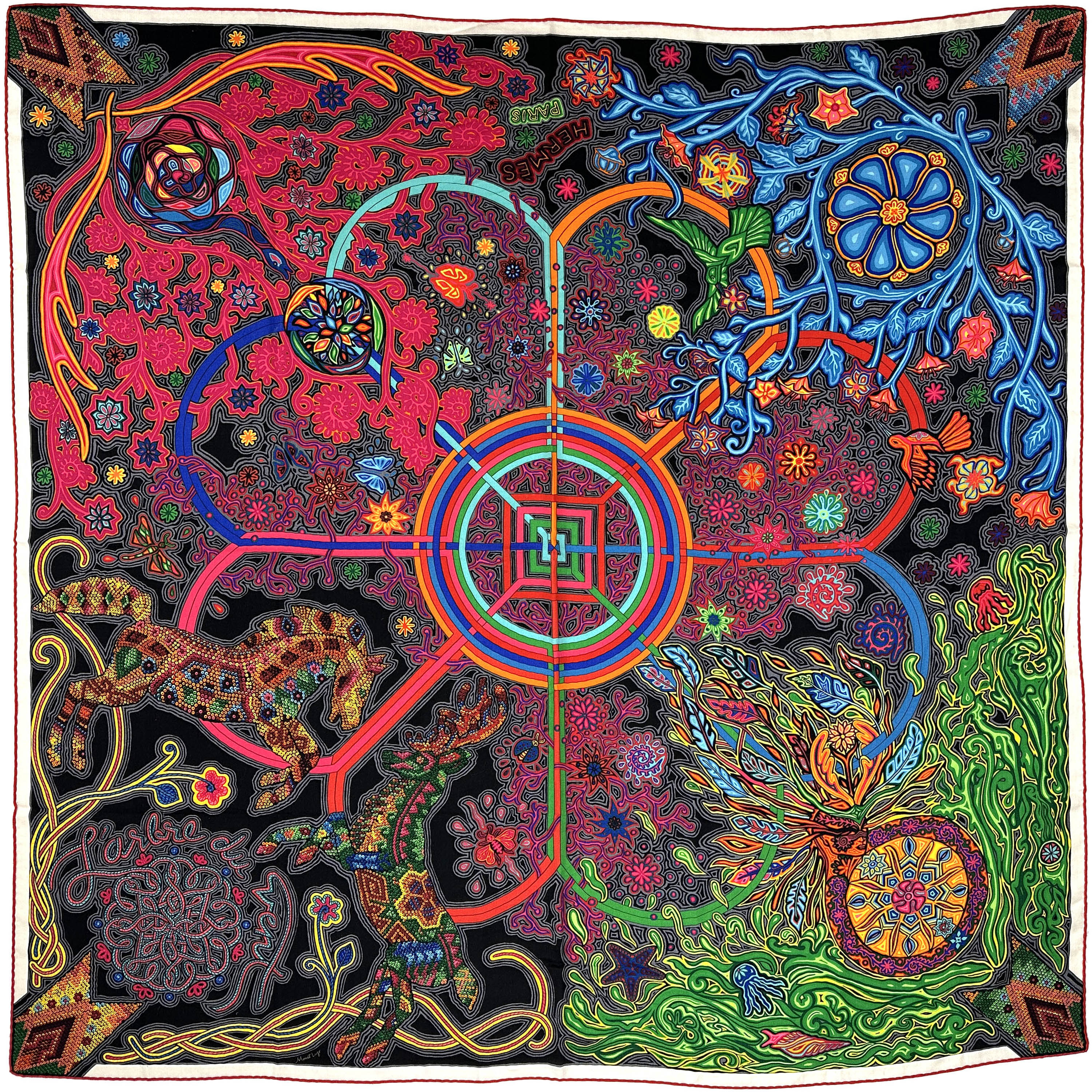 Hermès L'Arbre du Vent Cashmere Silk 140