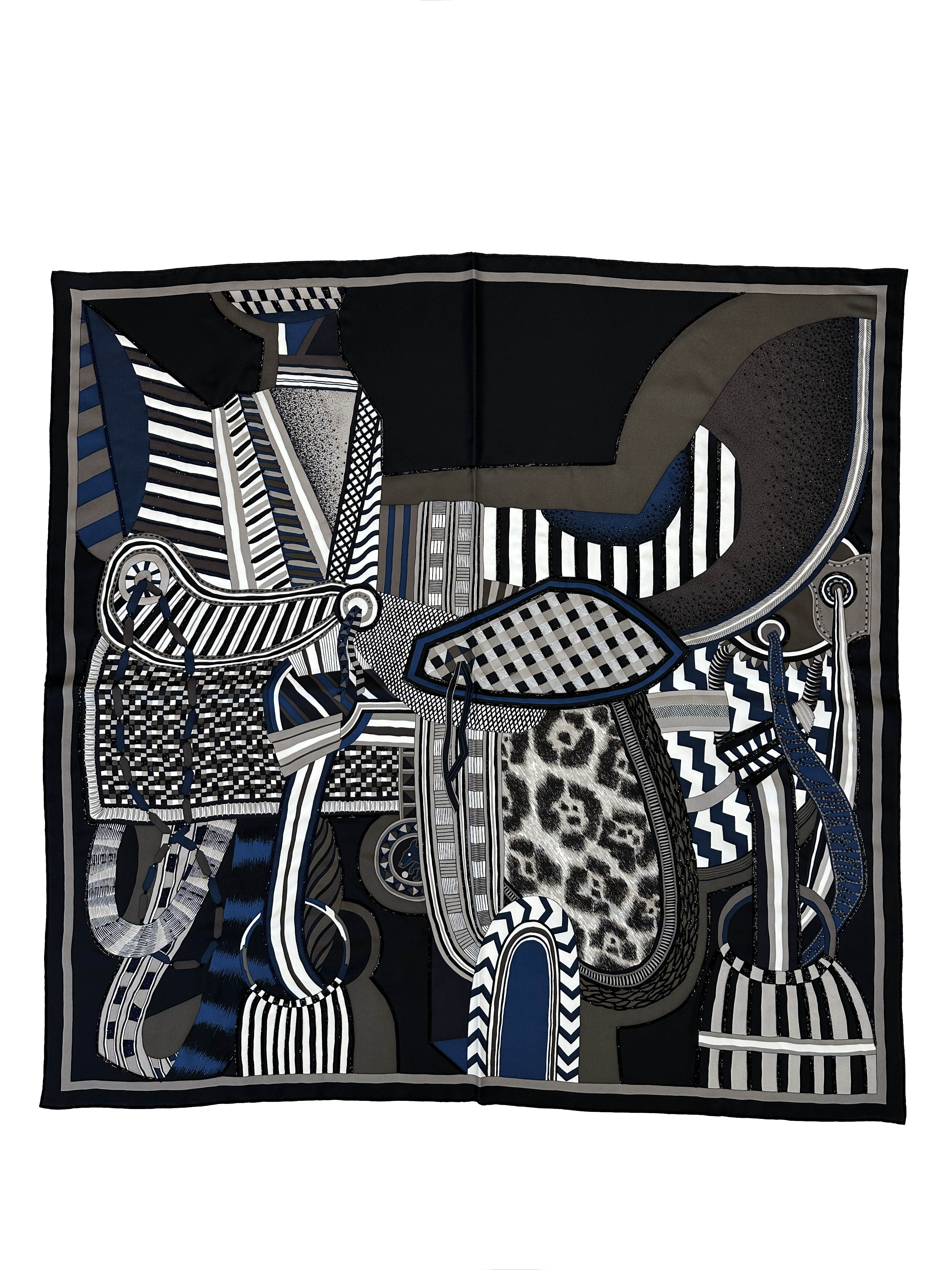 Hermès La Selle Imaginaire Exceptional Beaded 90