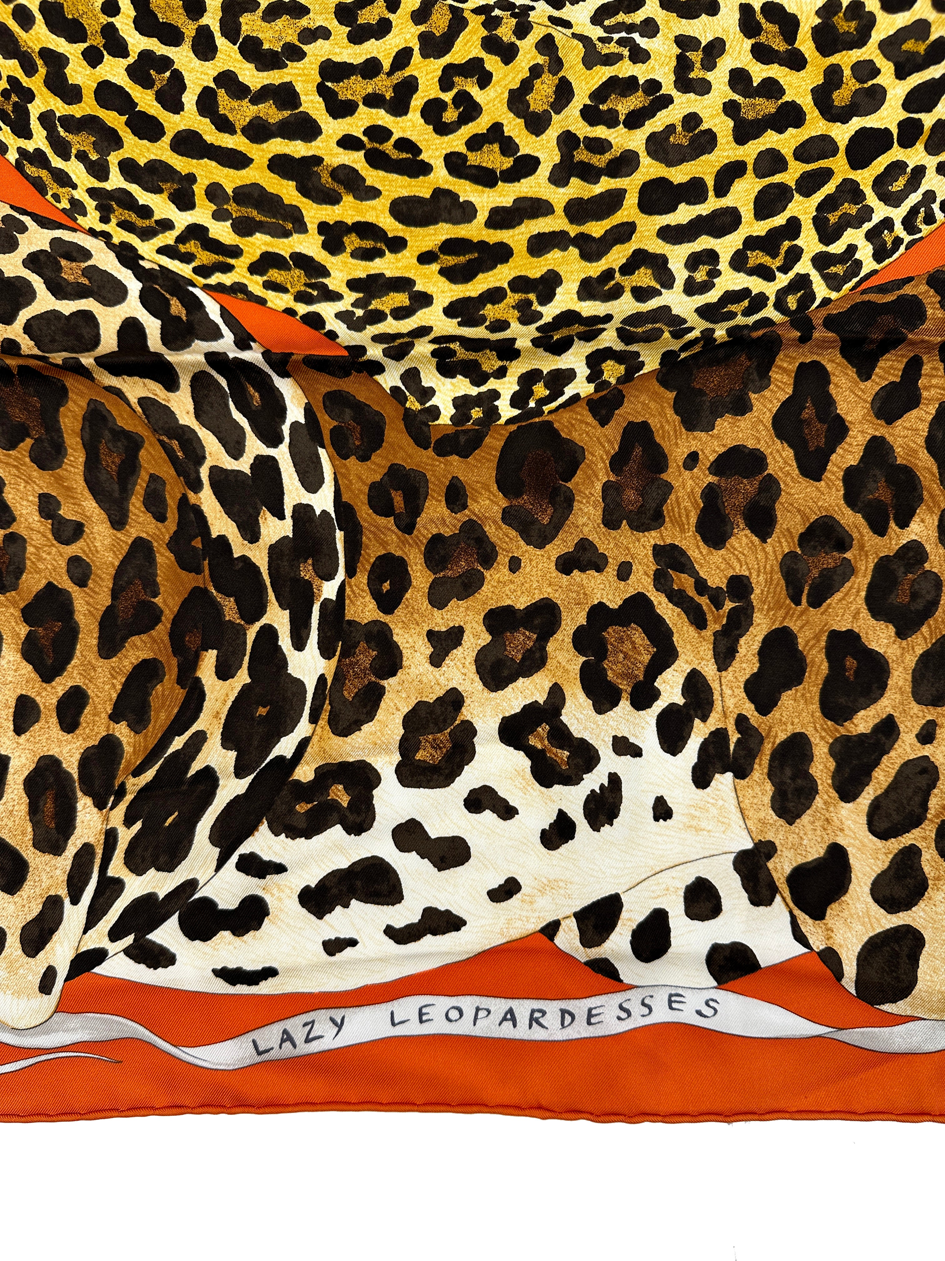 Hermès Lazy Leopardesses 90