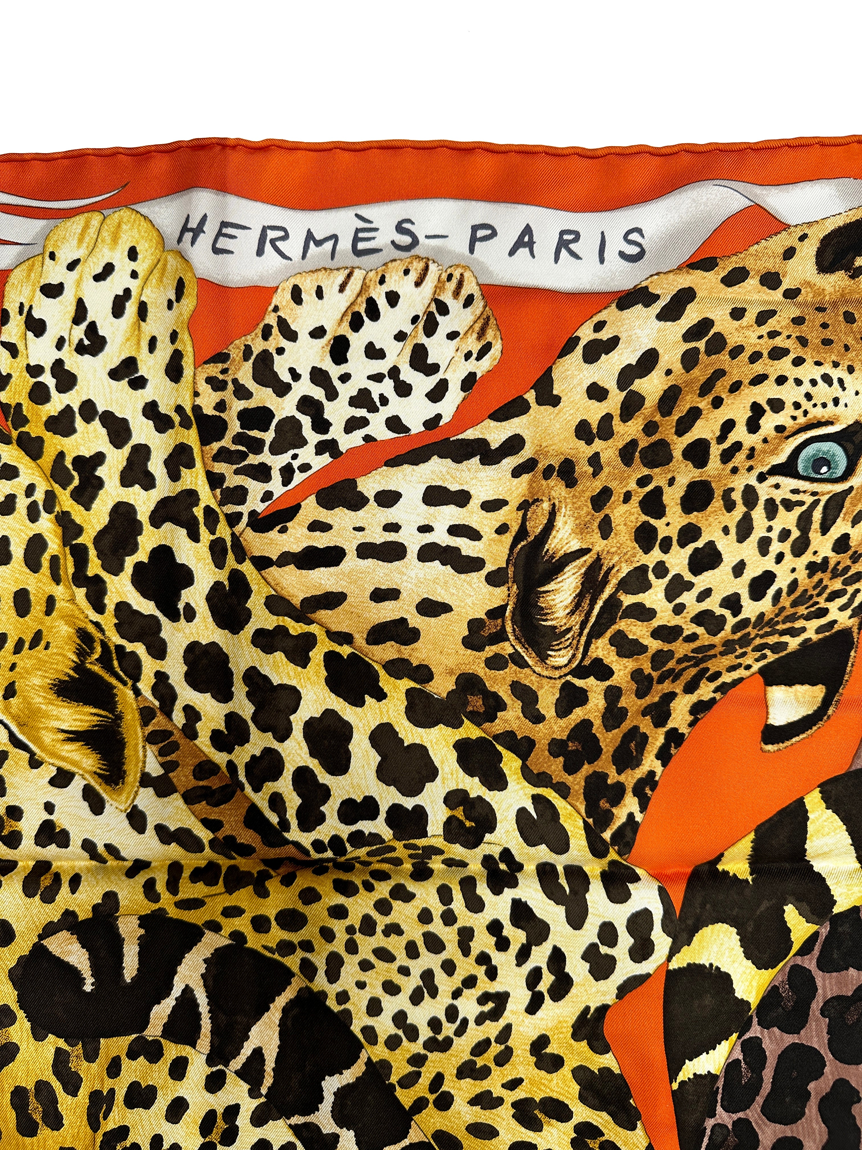 Hermès Lazy Leopardesses 90