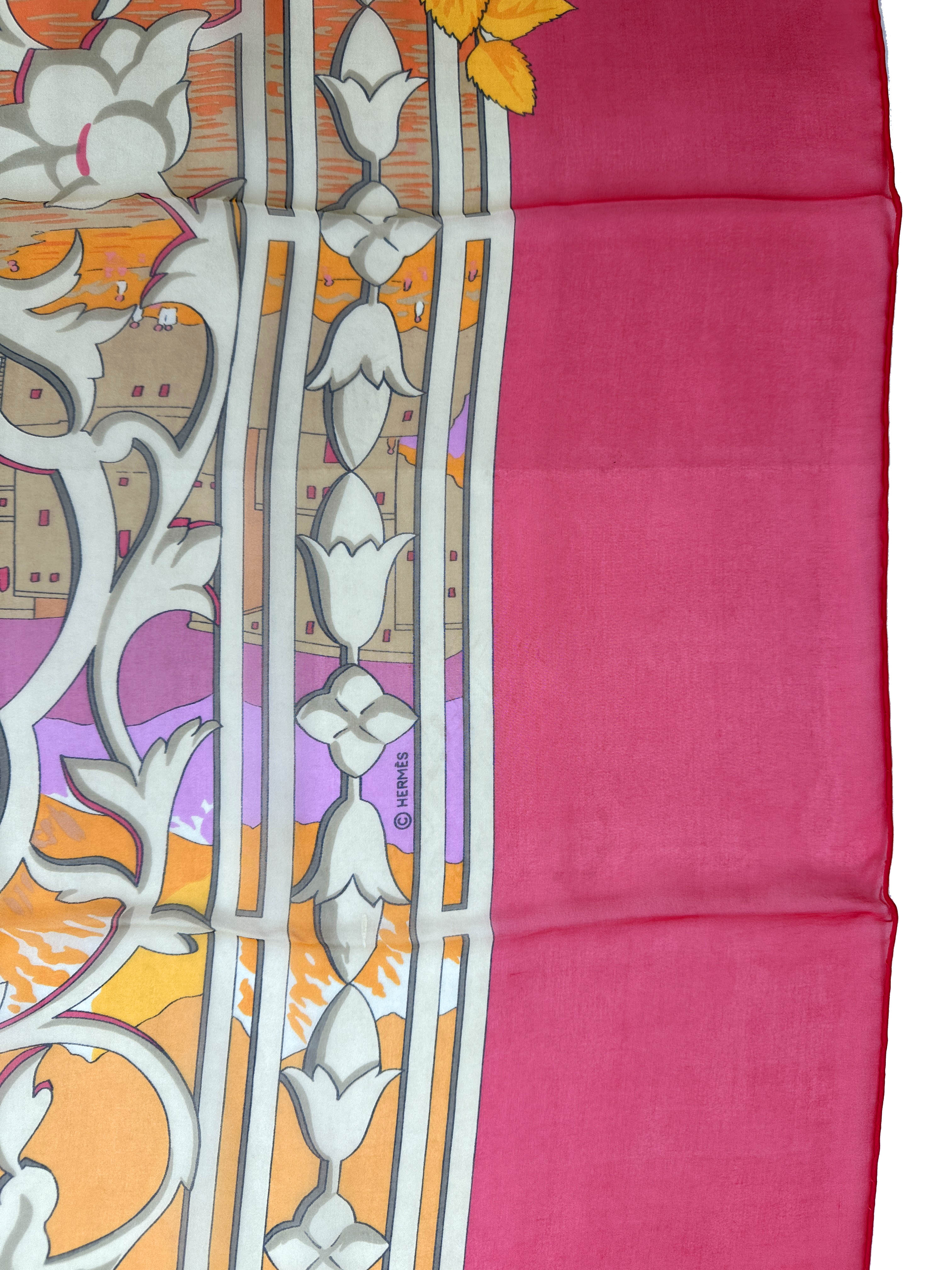 Hermès Le Fleuve Sacre Mousseline 140