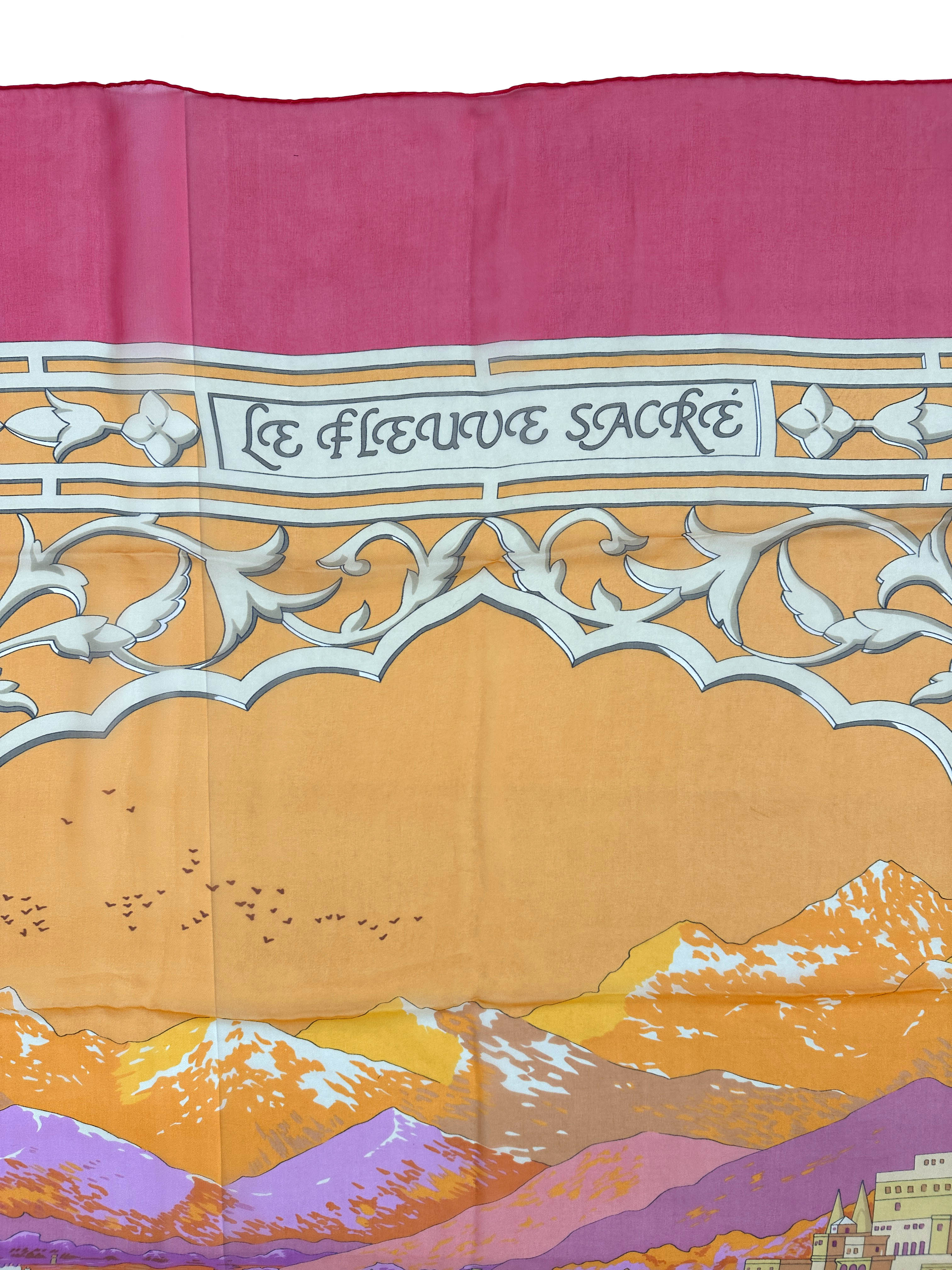 Hermès Le Fleuve Sacre Mousseline 140