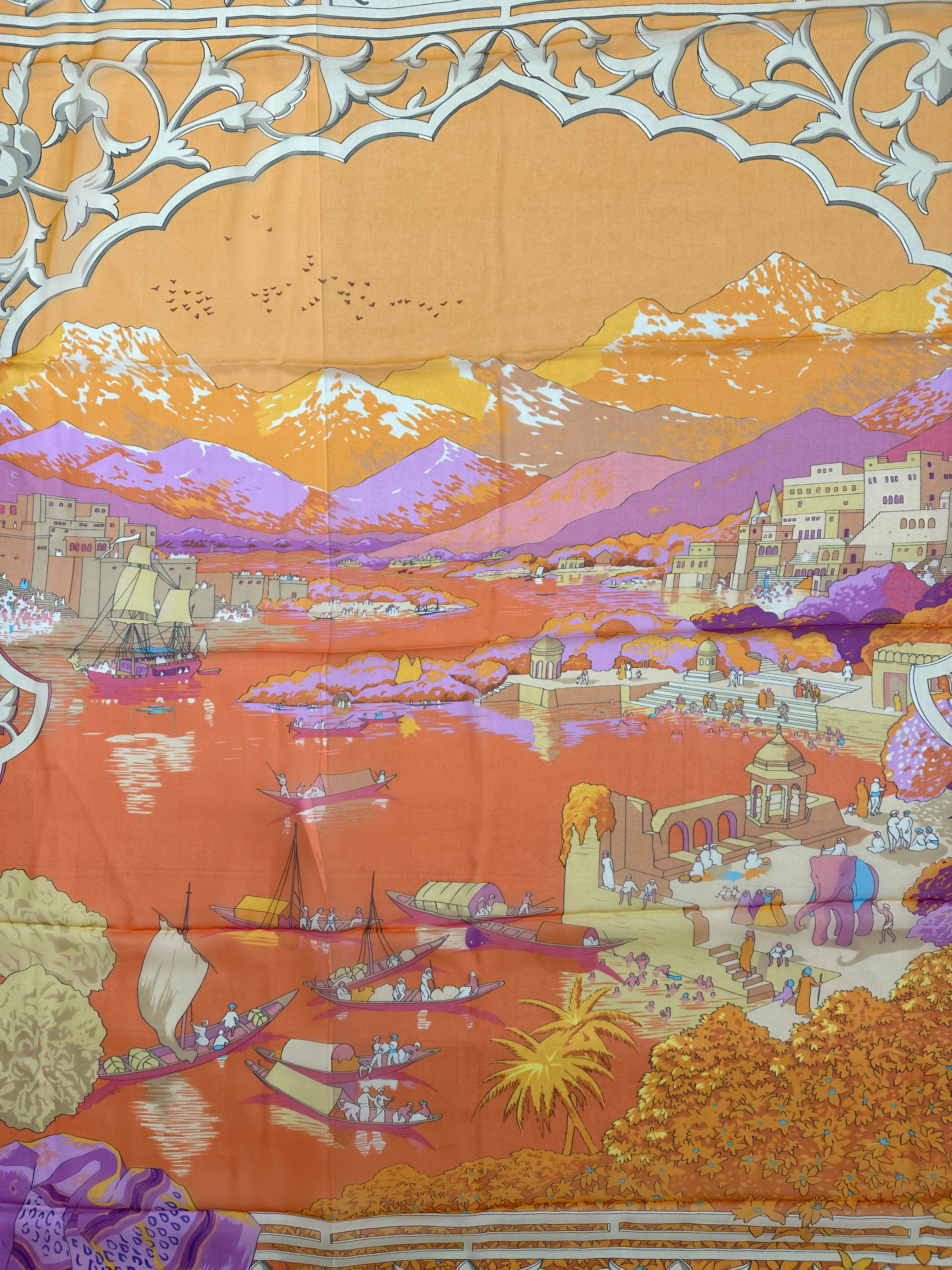 Hermès Le Fleuve Sacre Mousseline 140