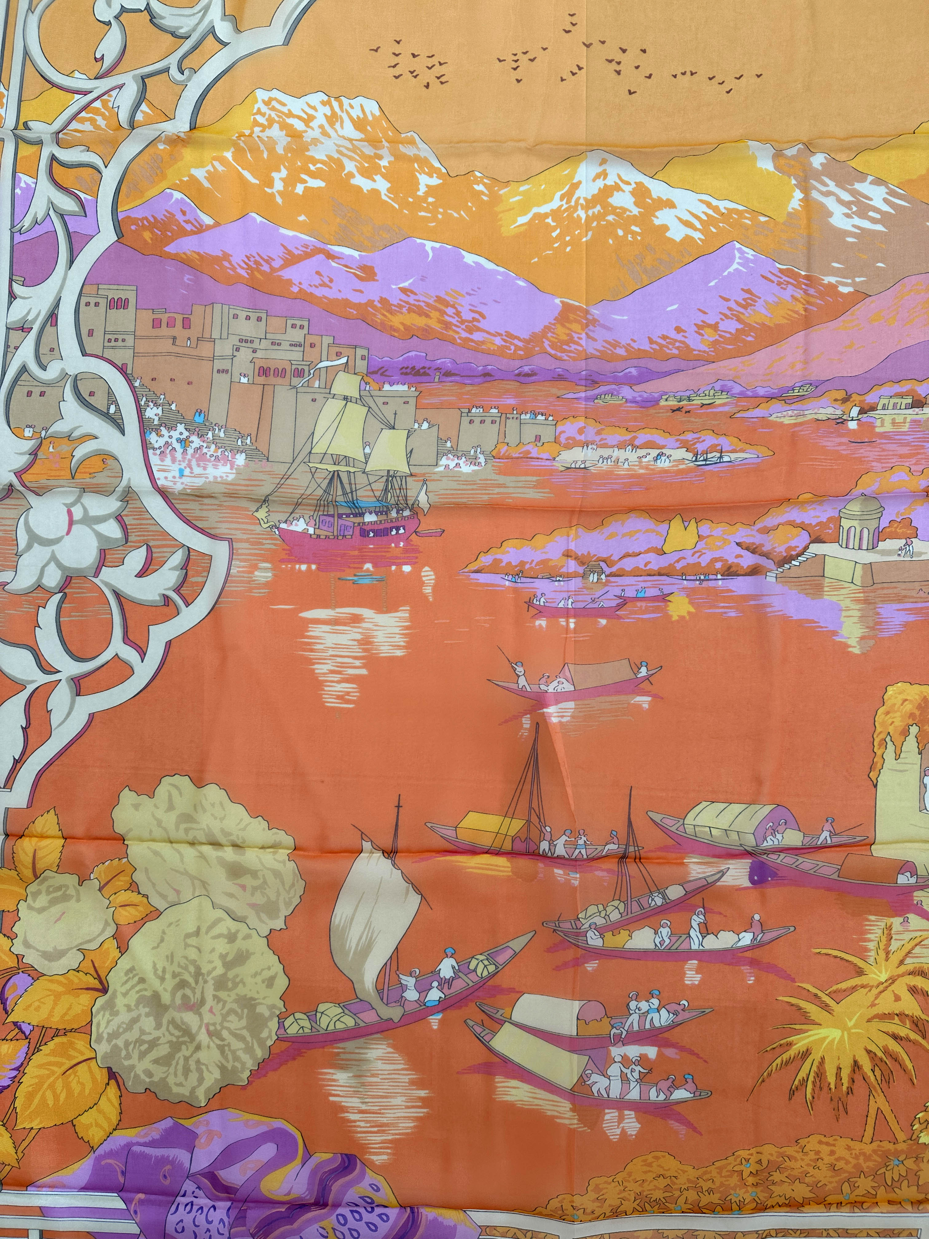 Hermès Le Fleuve Sacre Mousseline 140