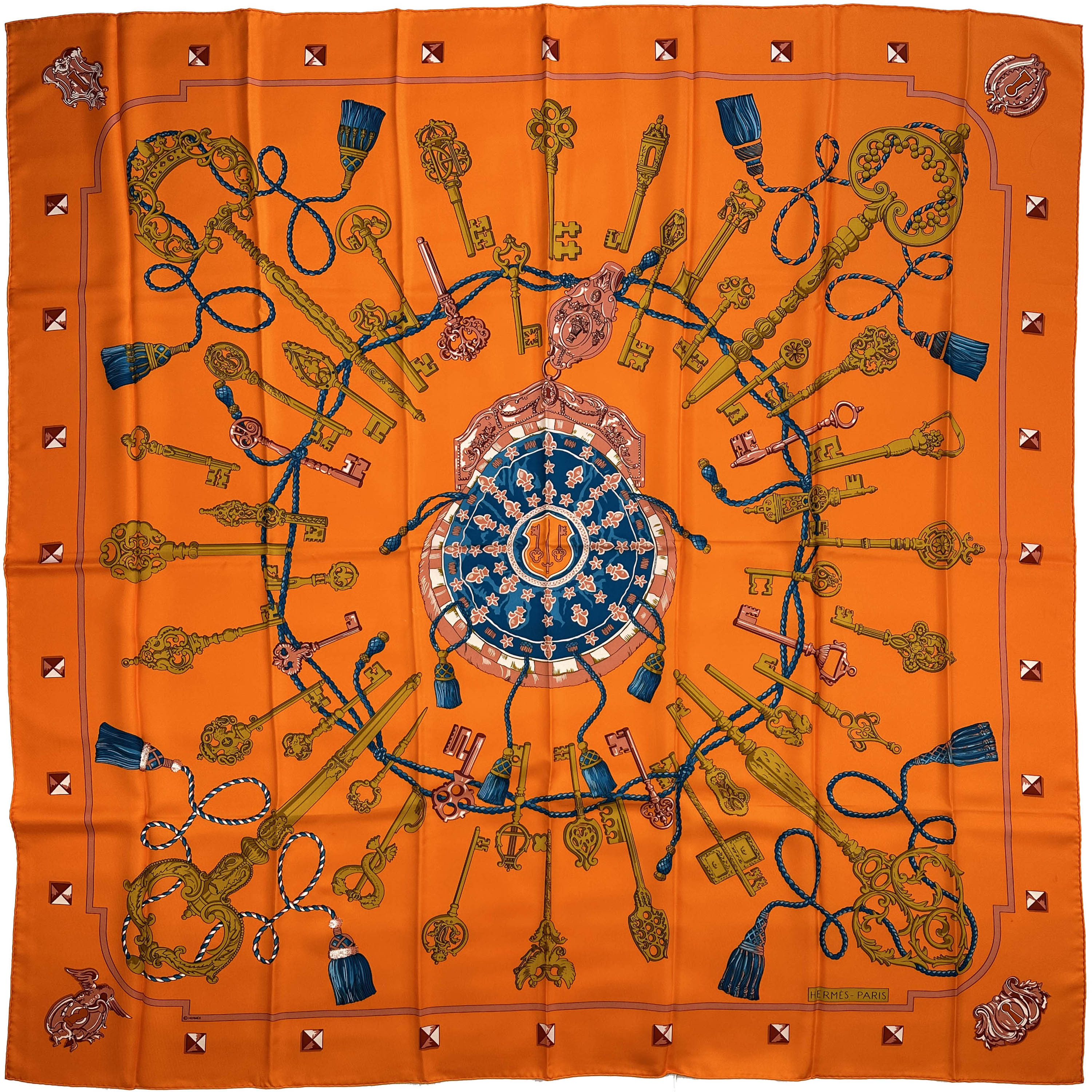 Hermès Les Cles Silk 140