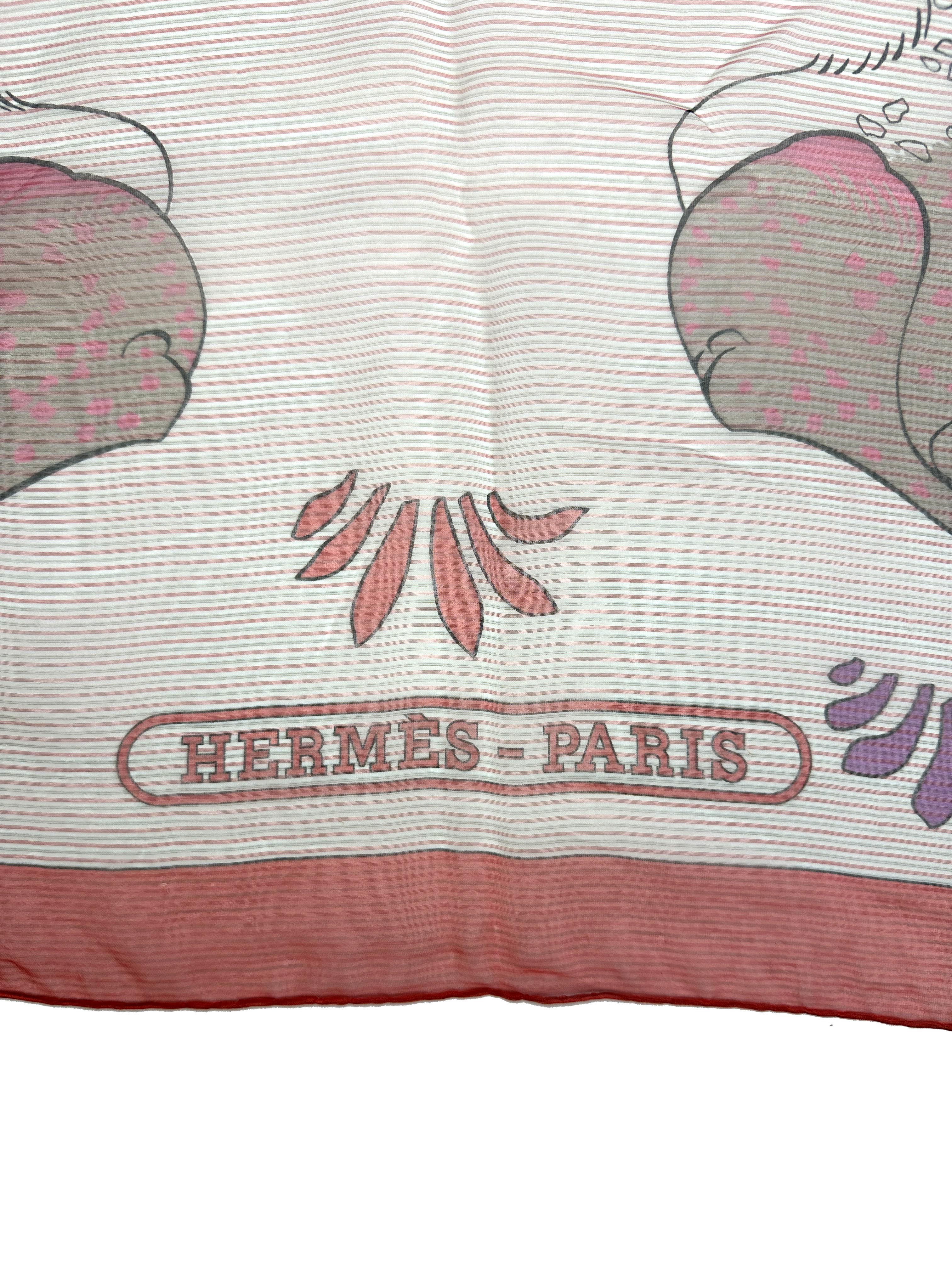 Hermès Les Leopards Mousseline 140