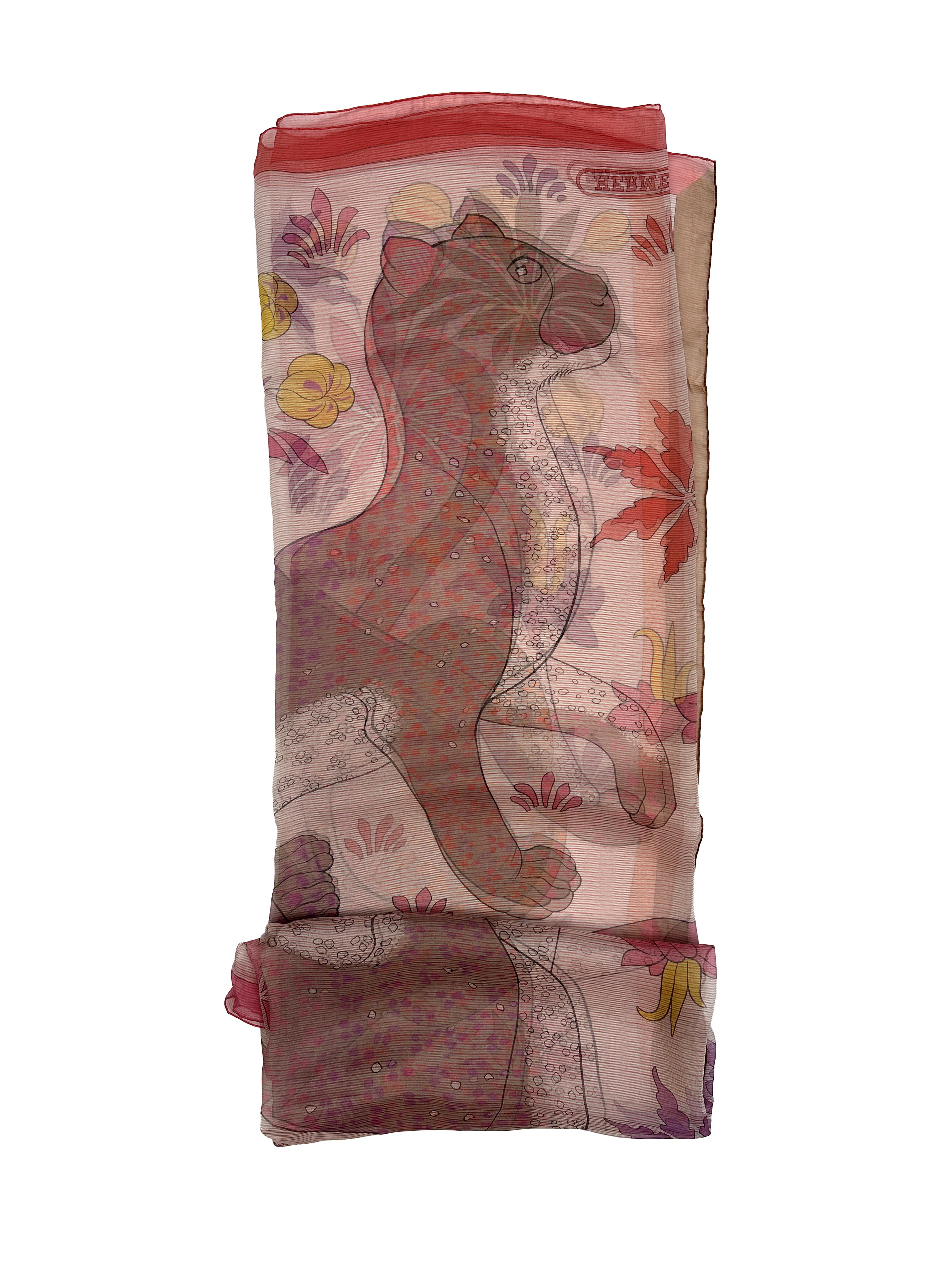 Hermès Les Leopards Mousseline 140