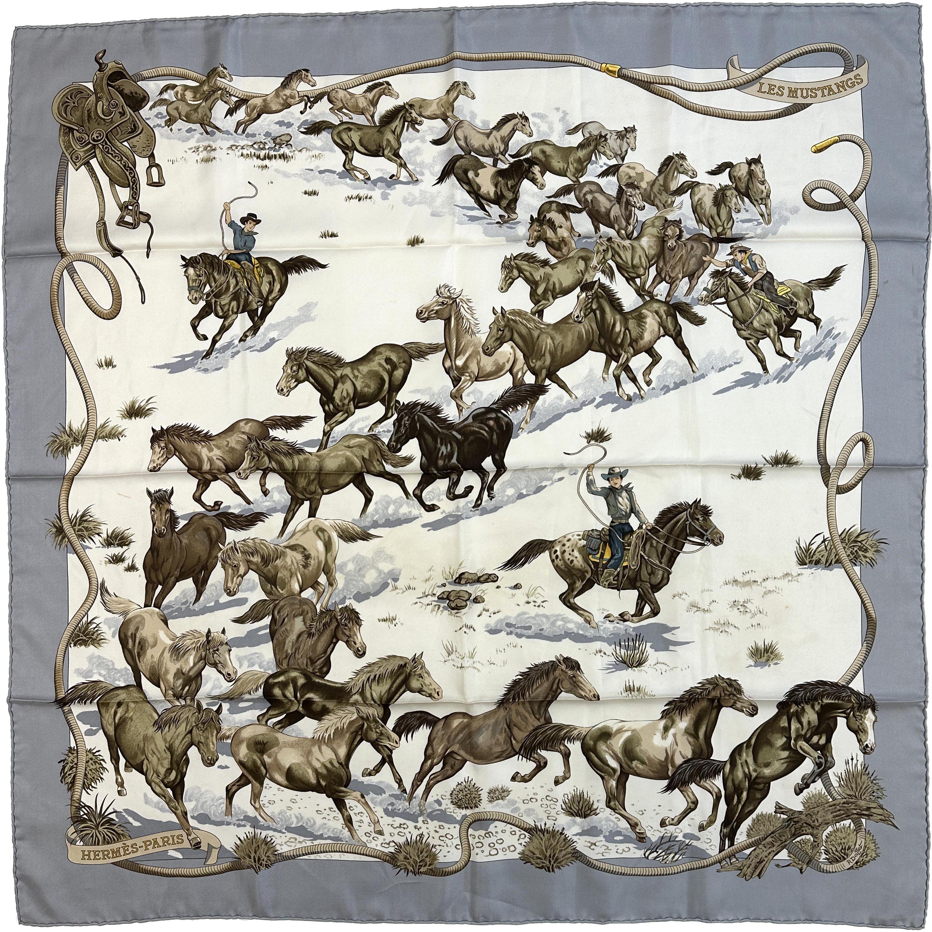 Hermès Les Mustangs 90