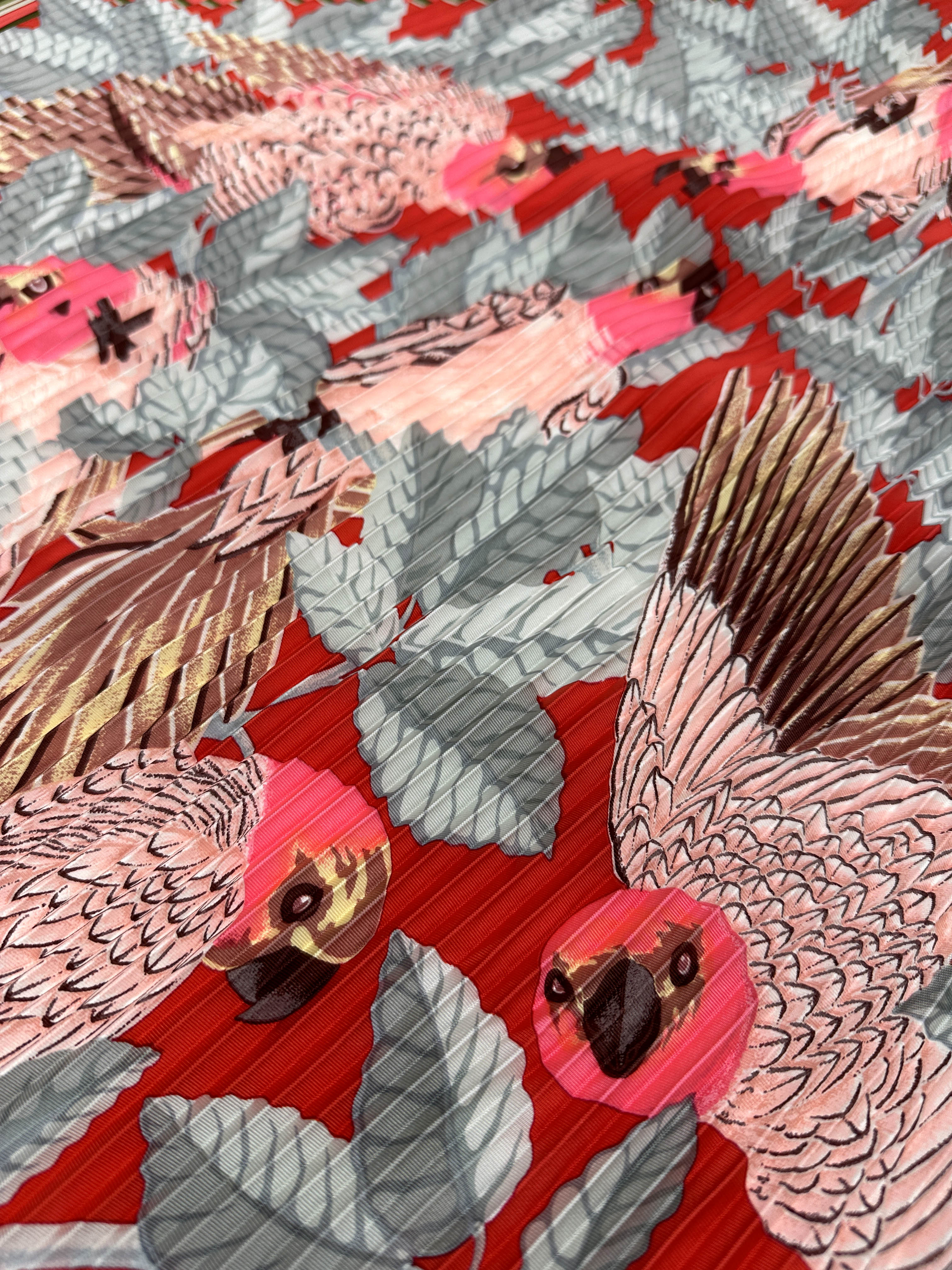 Hermès Les Perroquets Plissé 90