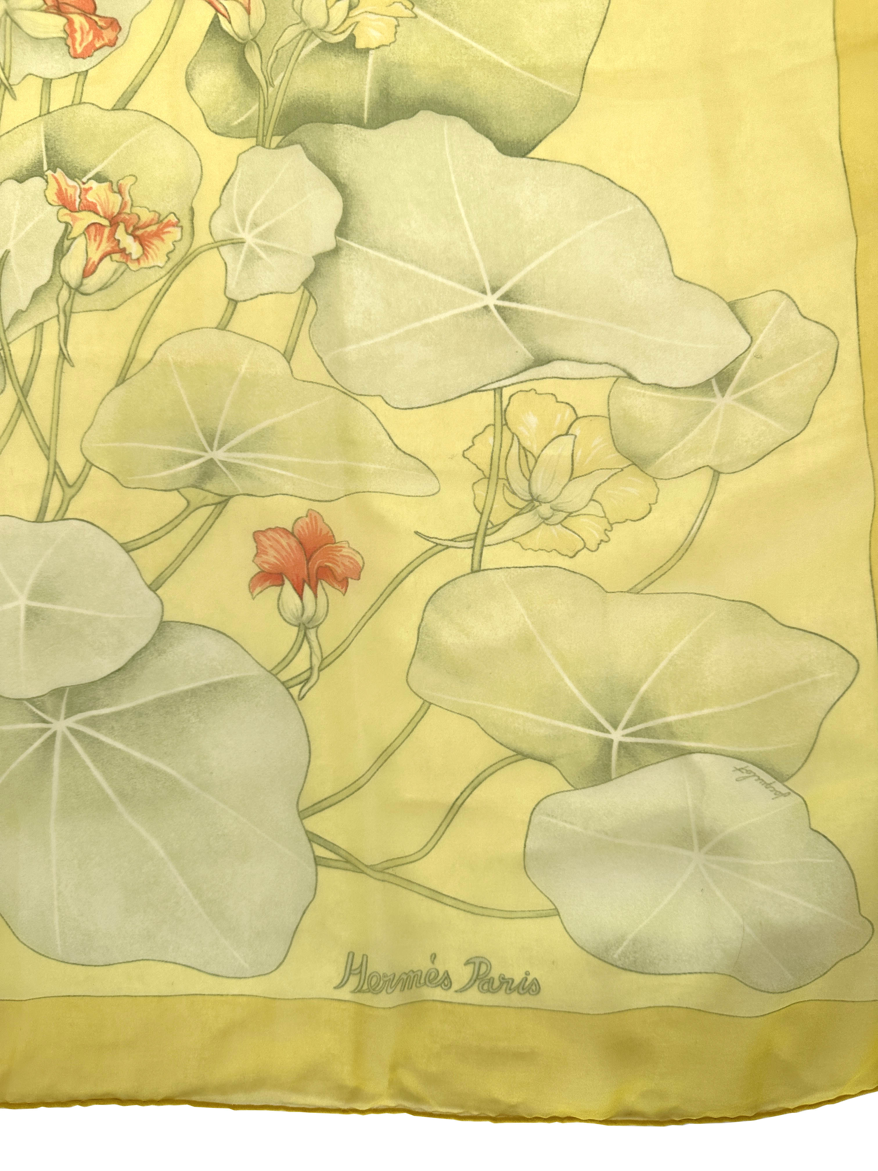 Hermès Les Capucines Mousseline 90