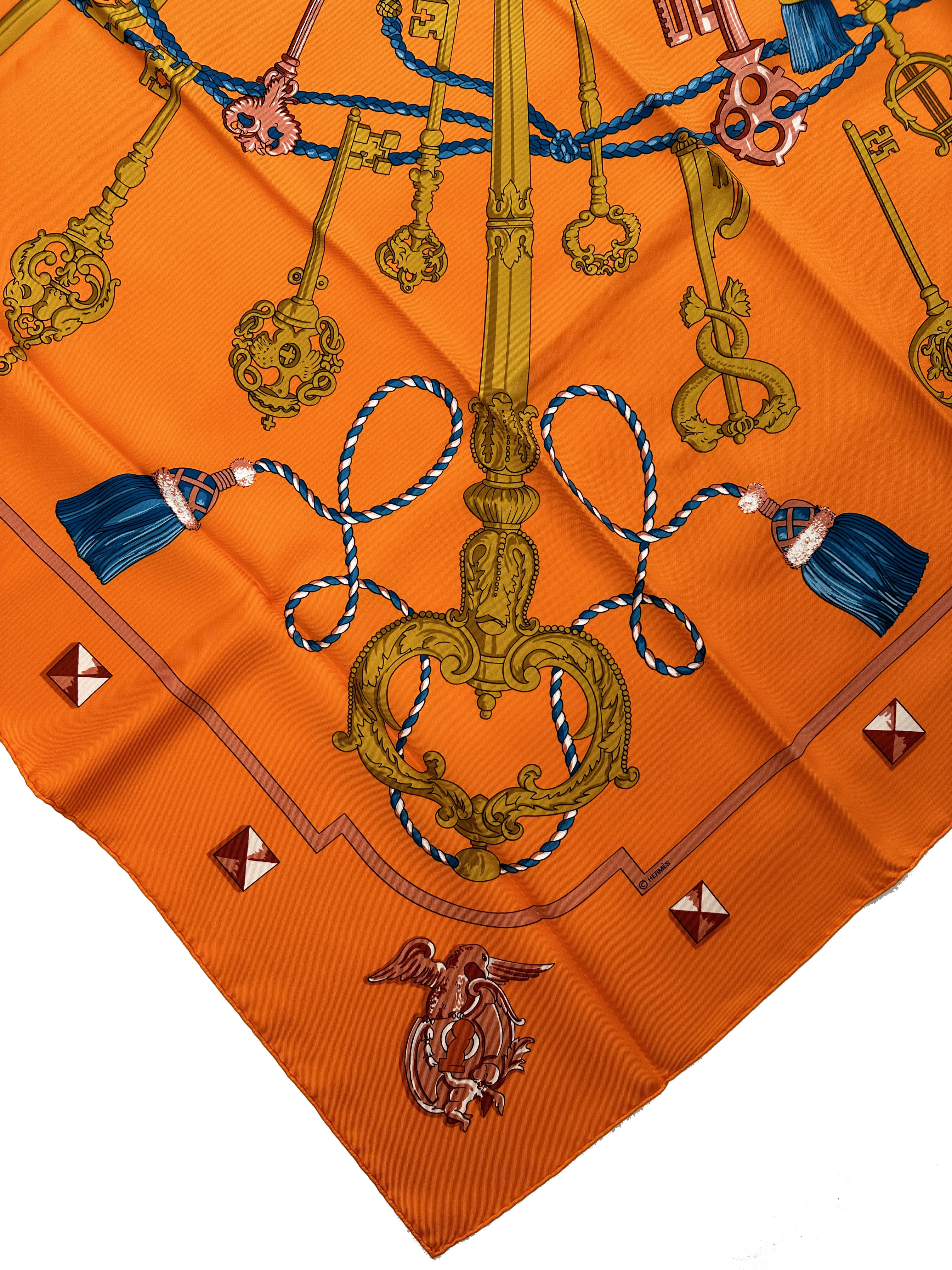 Hermès Les Cles Silk 140