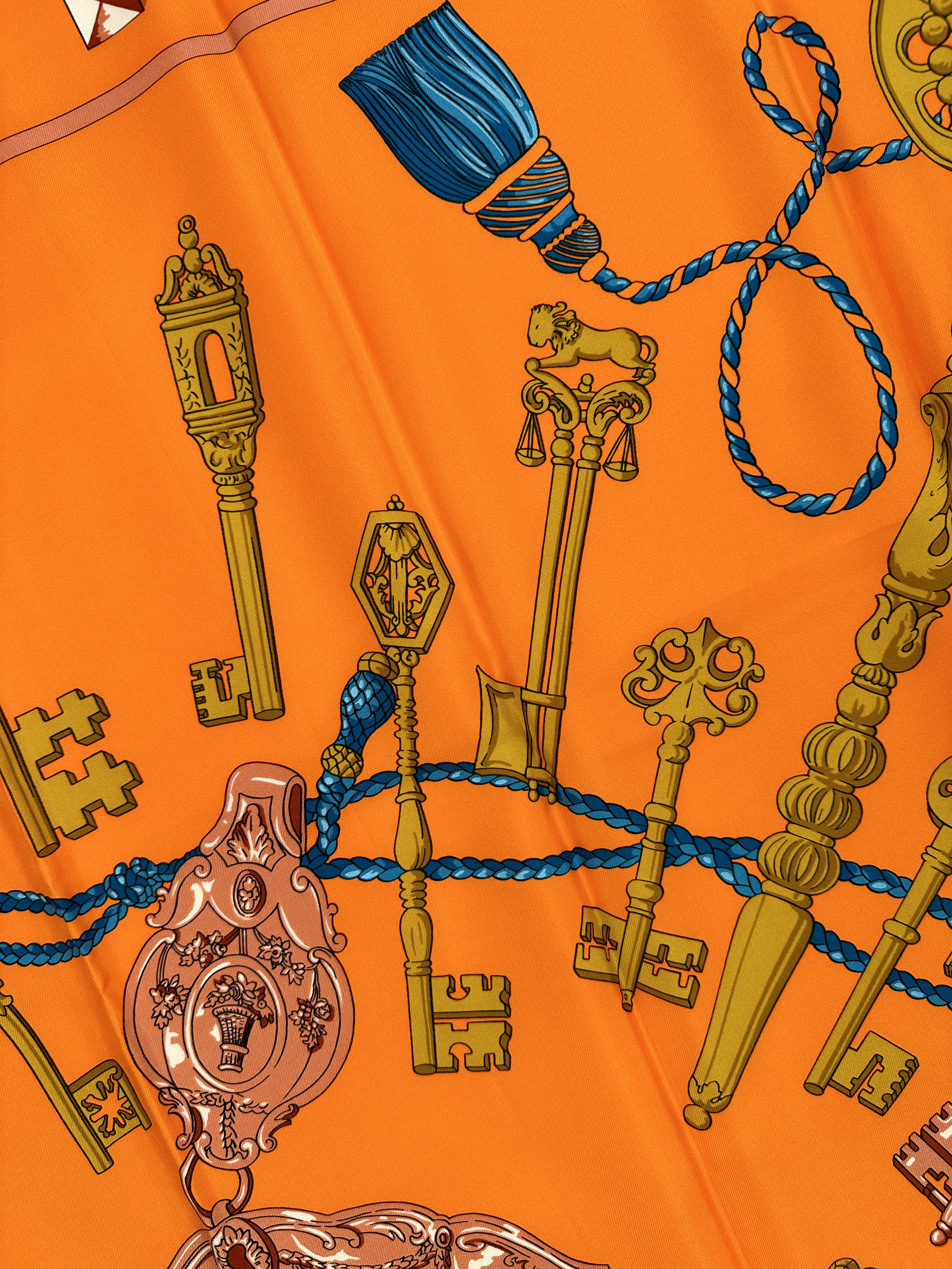 Hermès Les Cles Silk 140