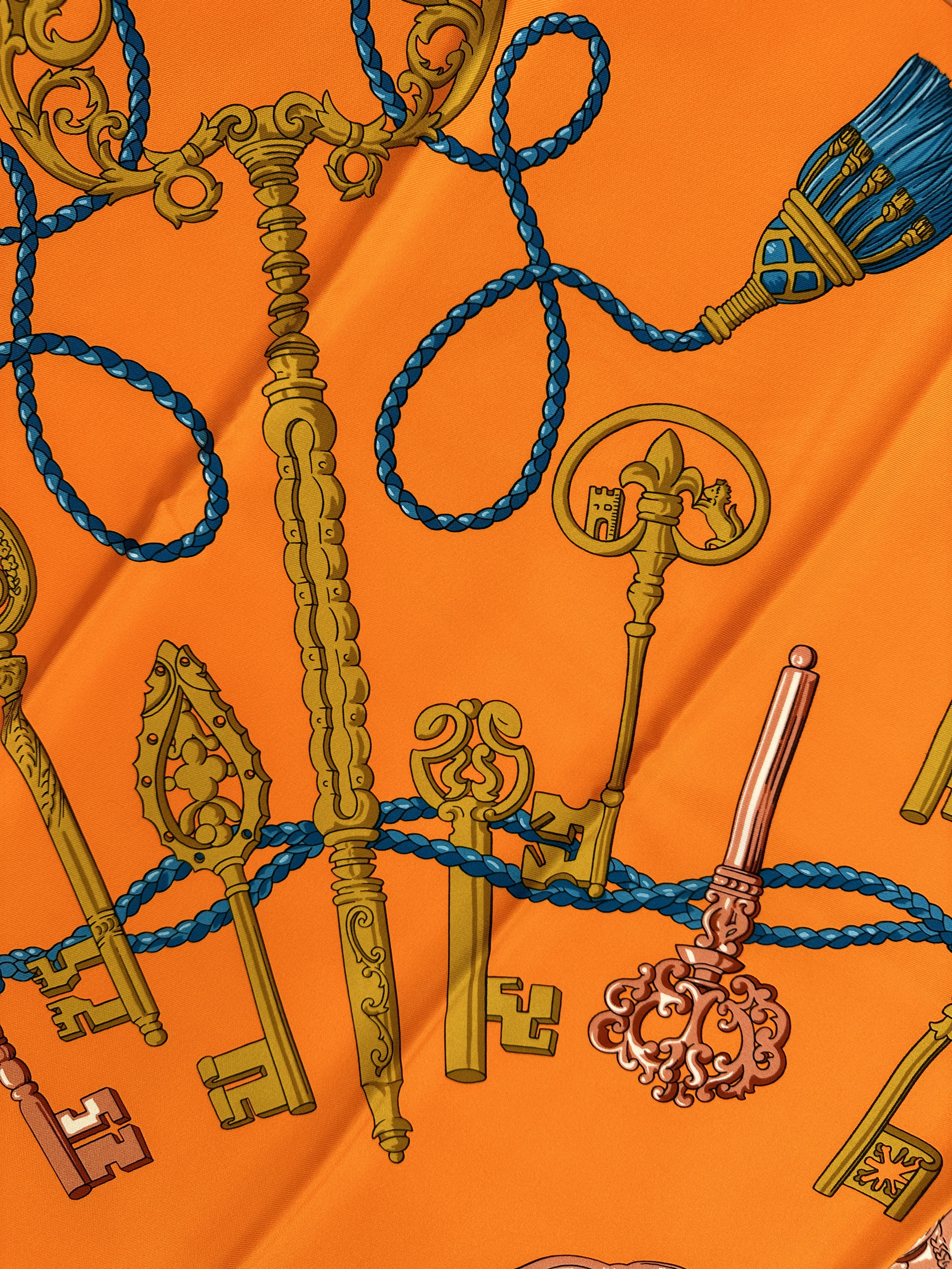 Hermès Les Cles Silk 140
