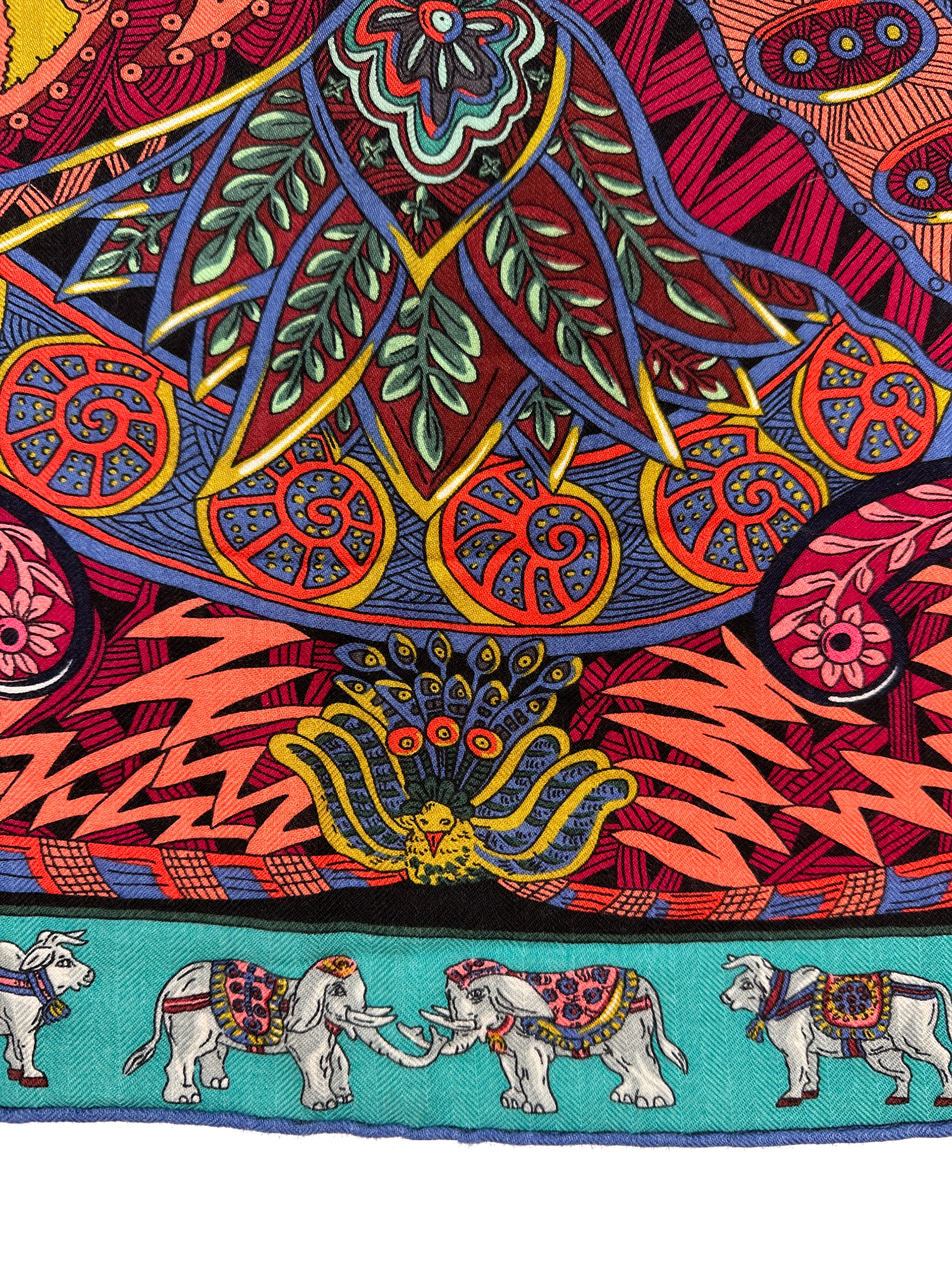Hermès Le Jardin de Maharani Cashmere Silk 140