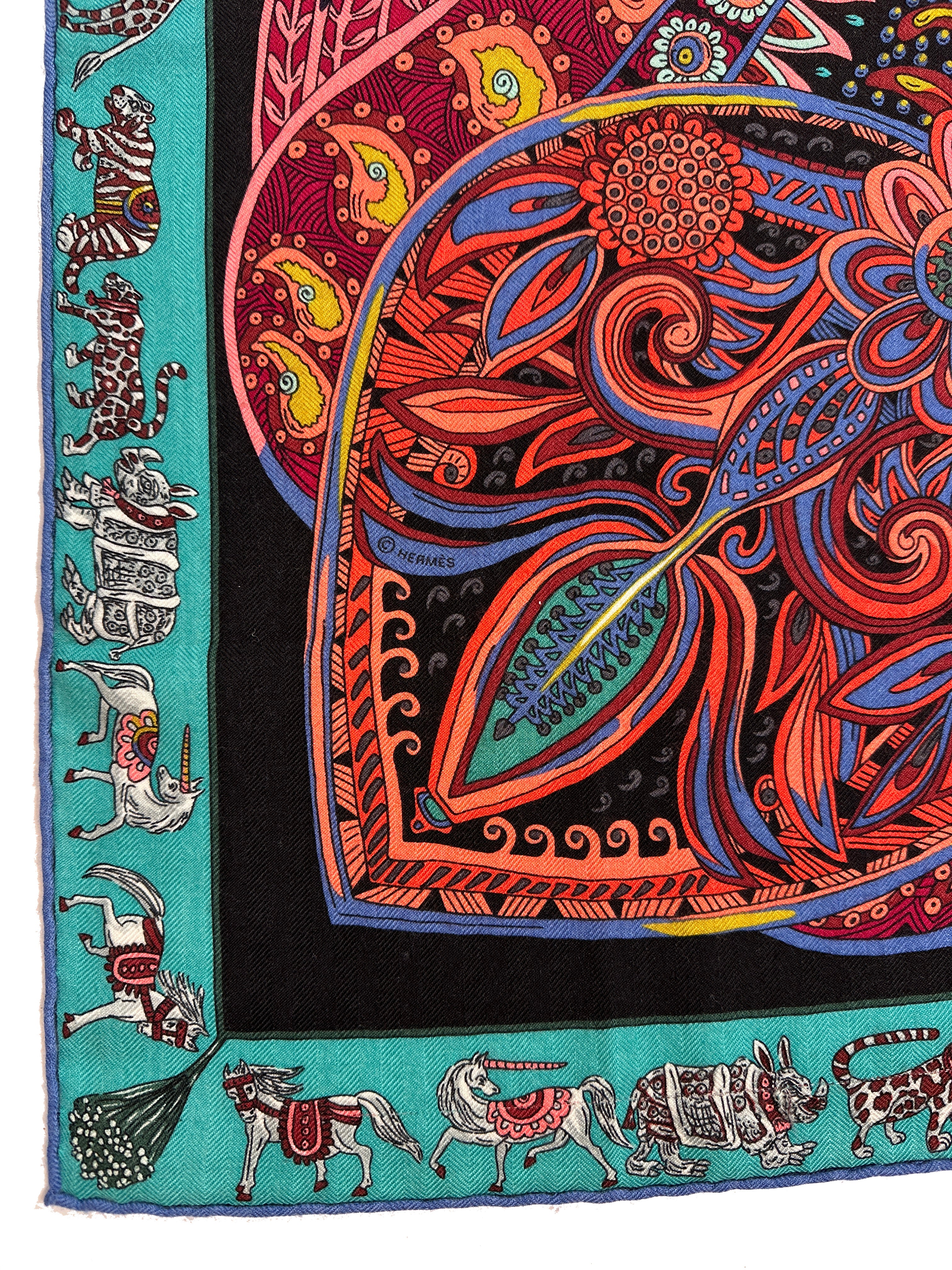 Hermès Le Jardin de Maharani Cashmere Silk 140