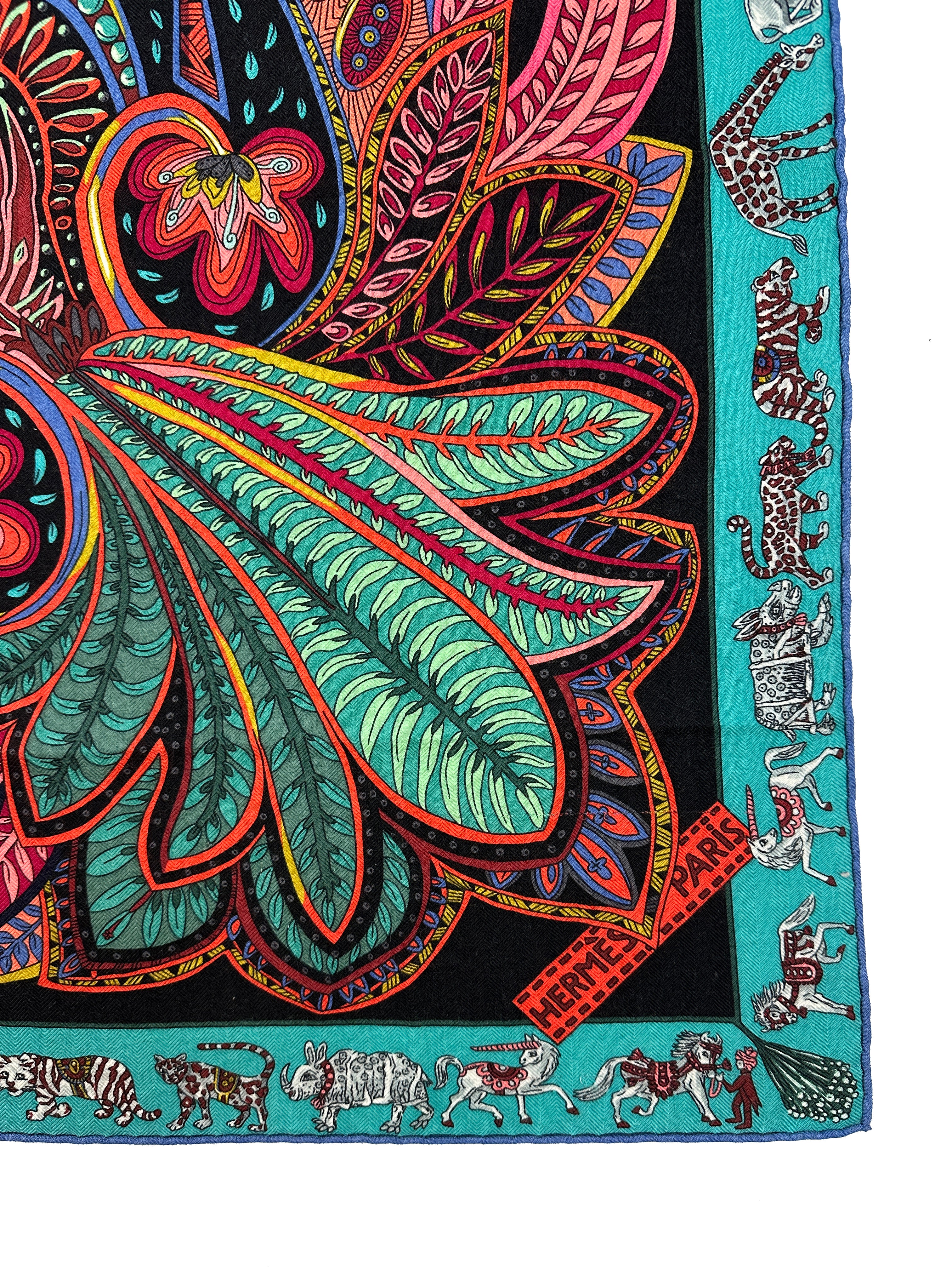 Hermès Le Jardin de Maharani Cashmere Silk 140