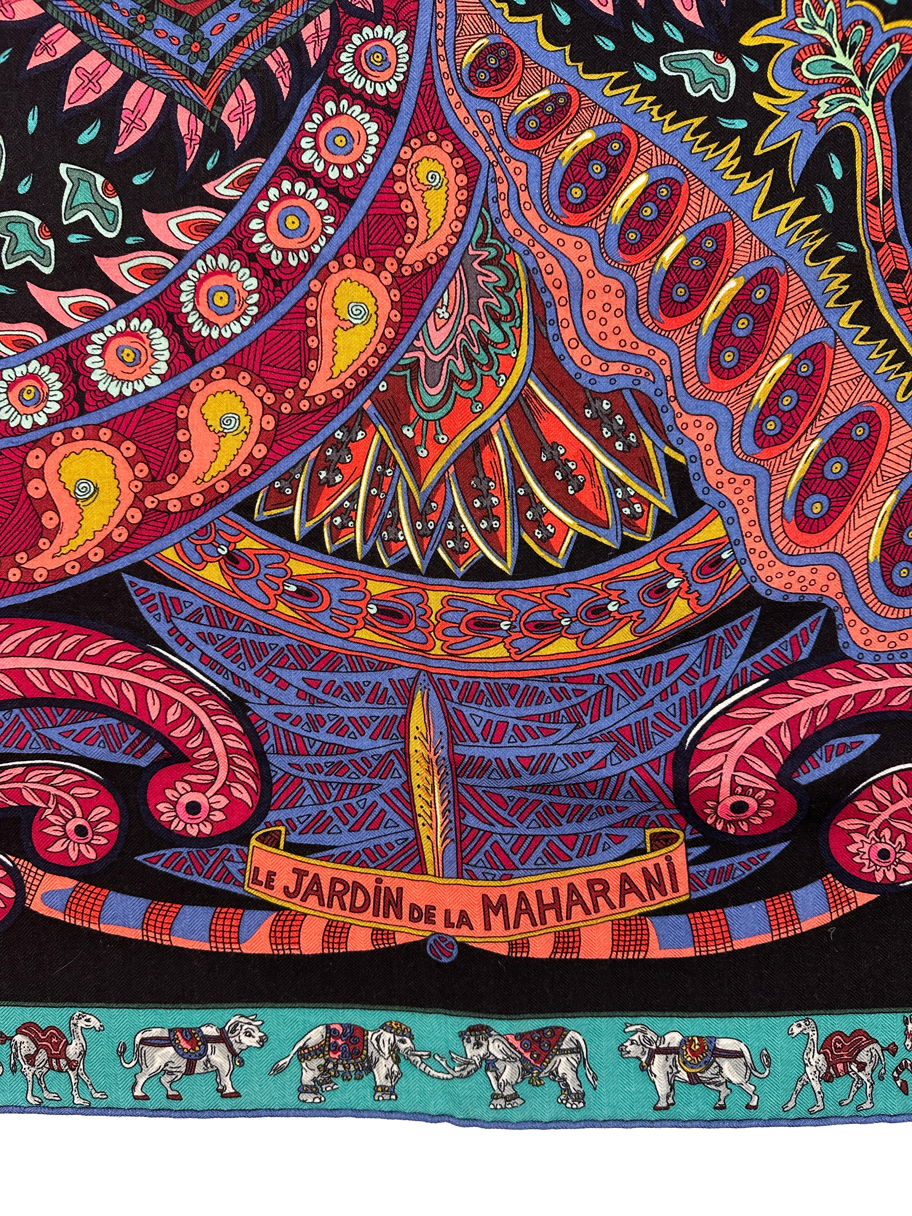 Hermès Le Jardin de Maharani Cashmere Silk 140