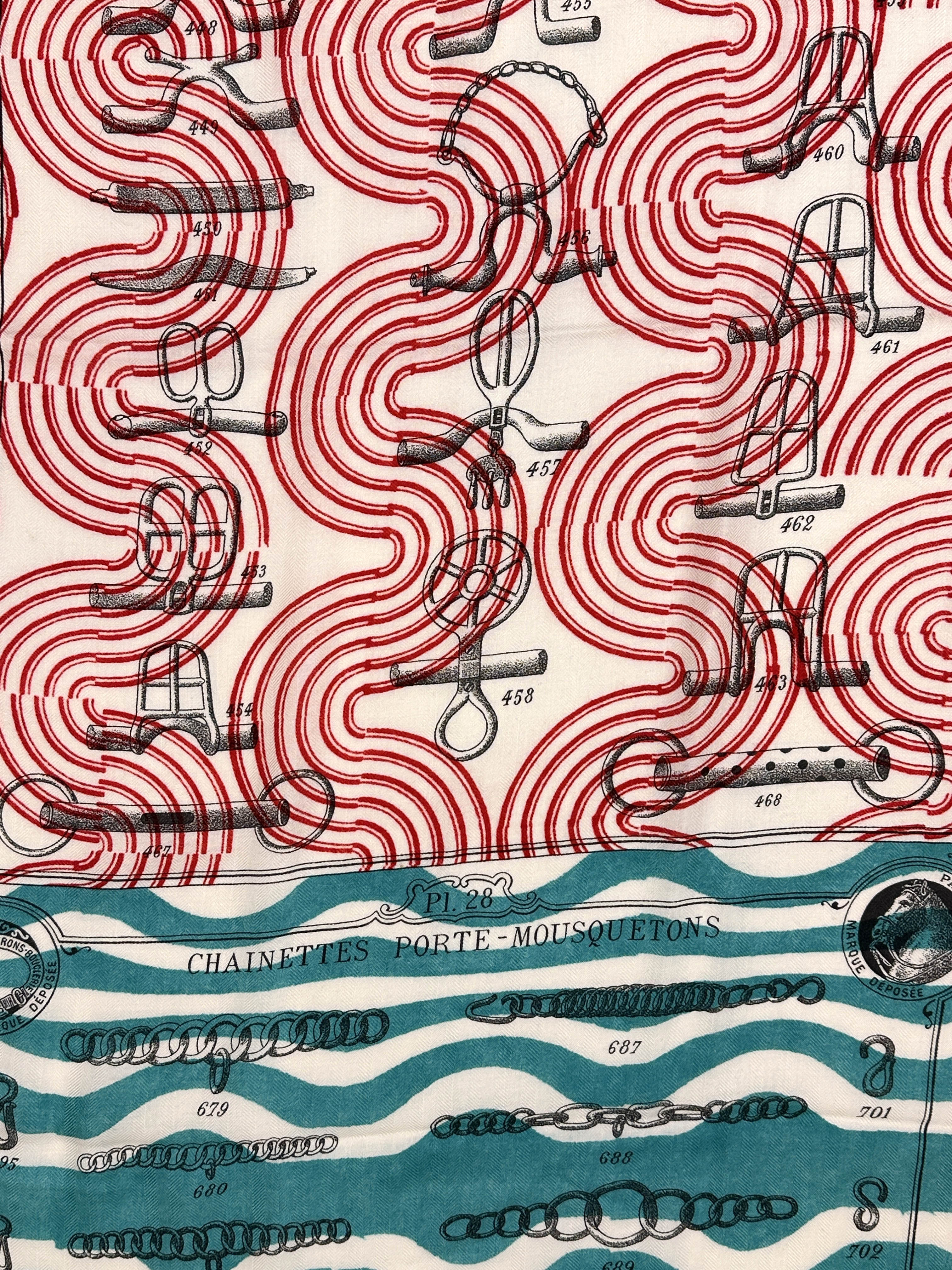 Hermès Manufacture de Boucleries Cashmere Silk 140