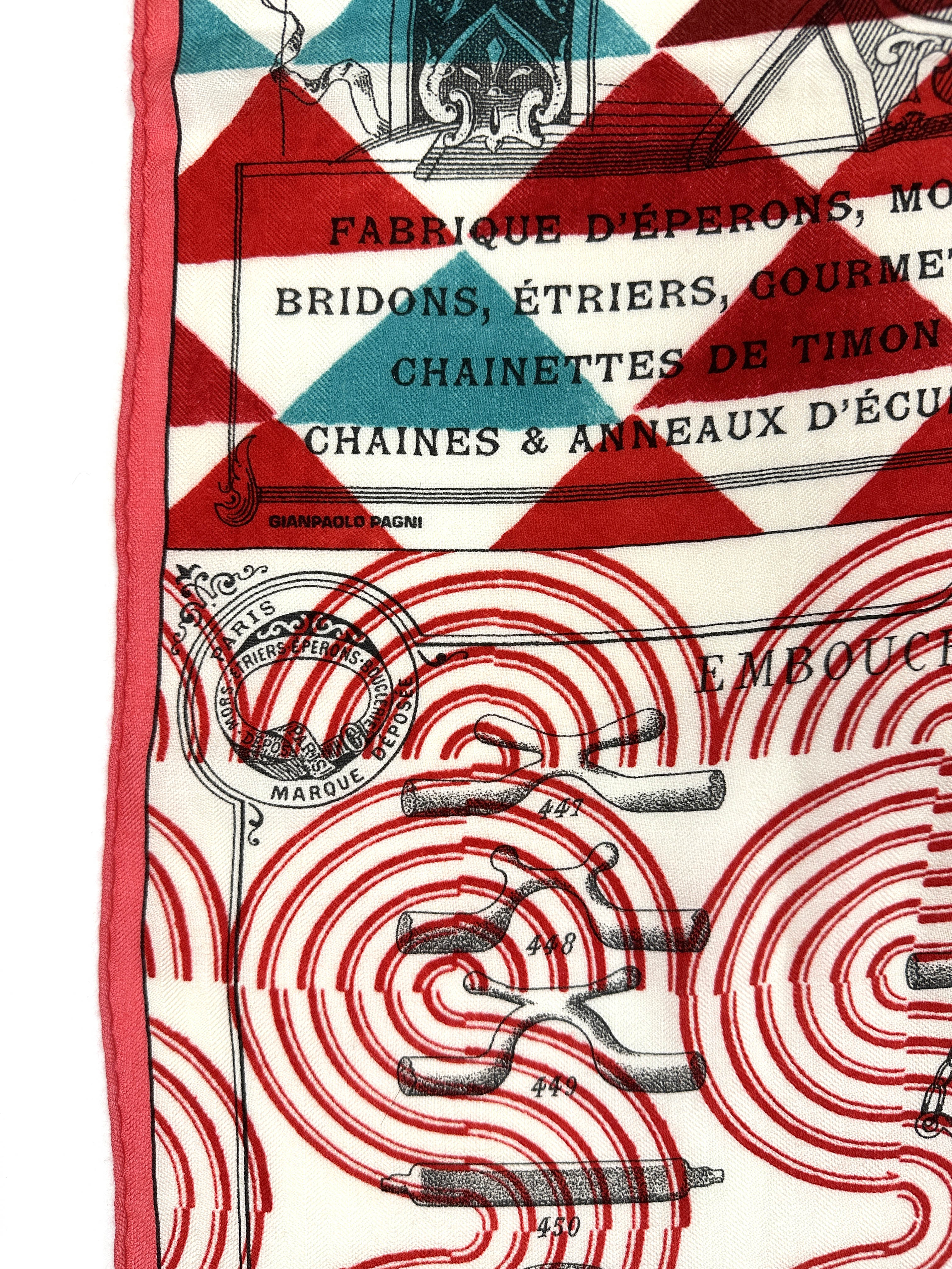 Hermès Manufacture de Boucleries Cashmere Silk 140