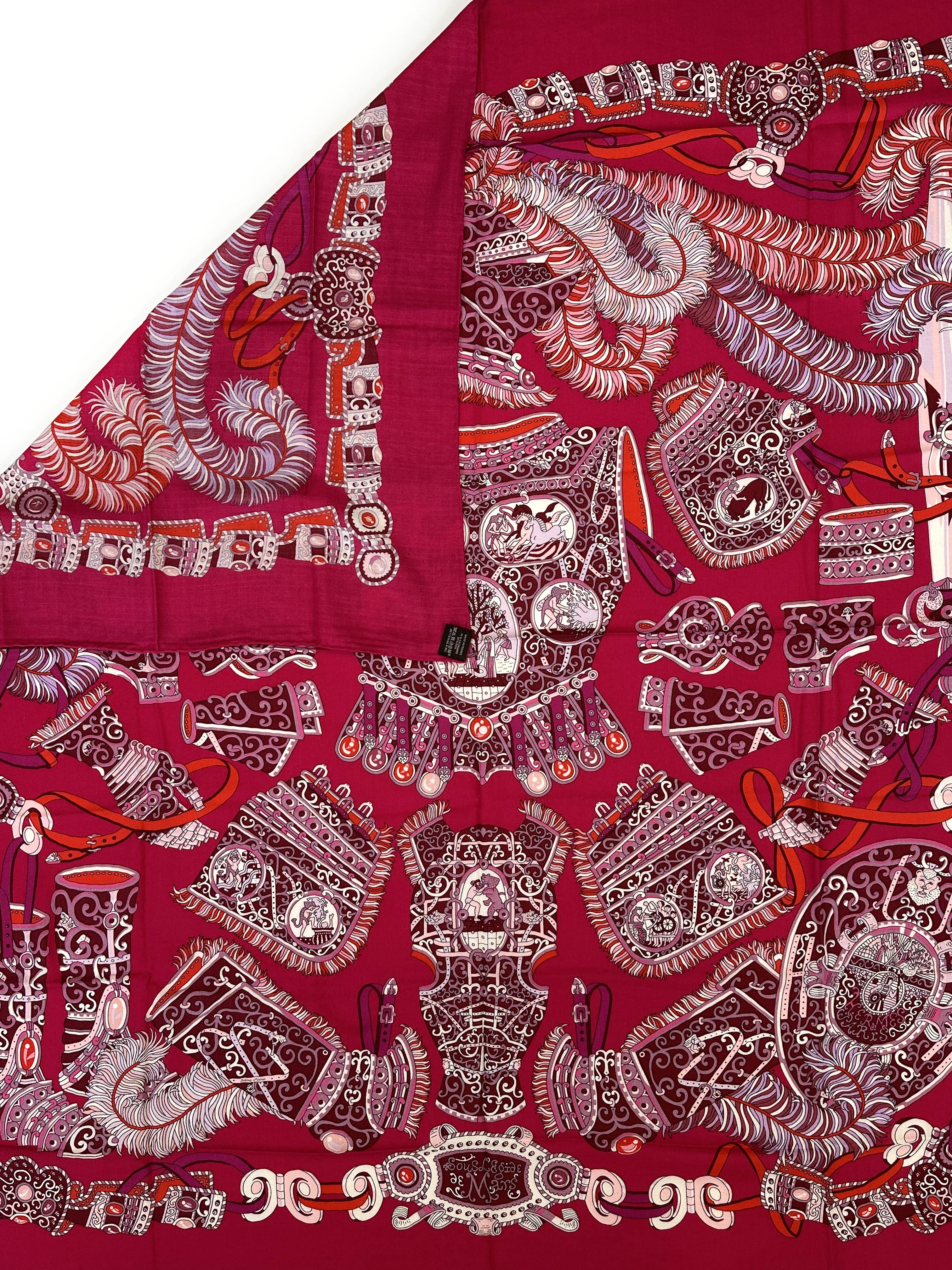 Hermès Sous L'Egide de Mars Cashmere Silk 140