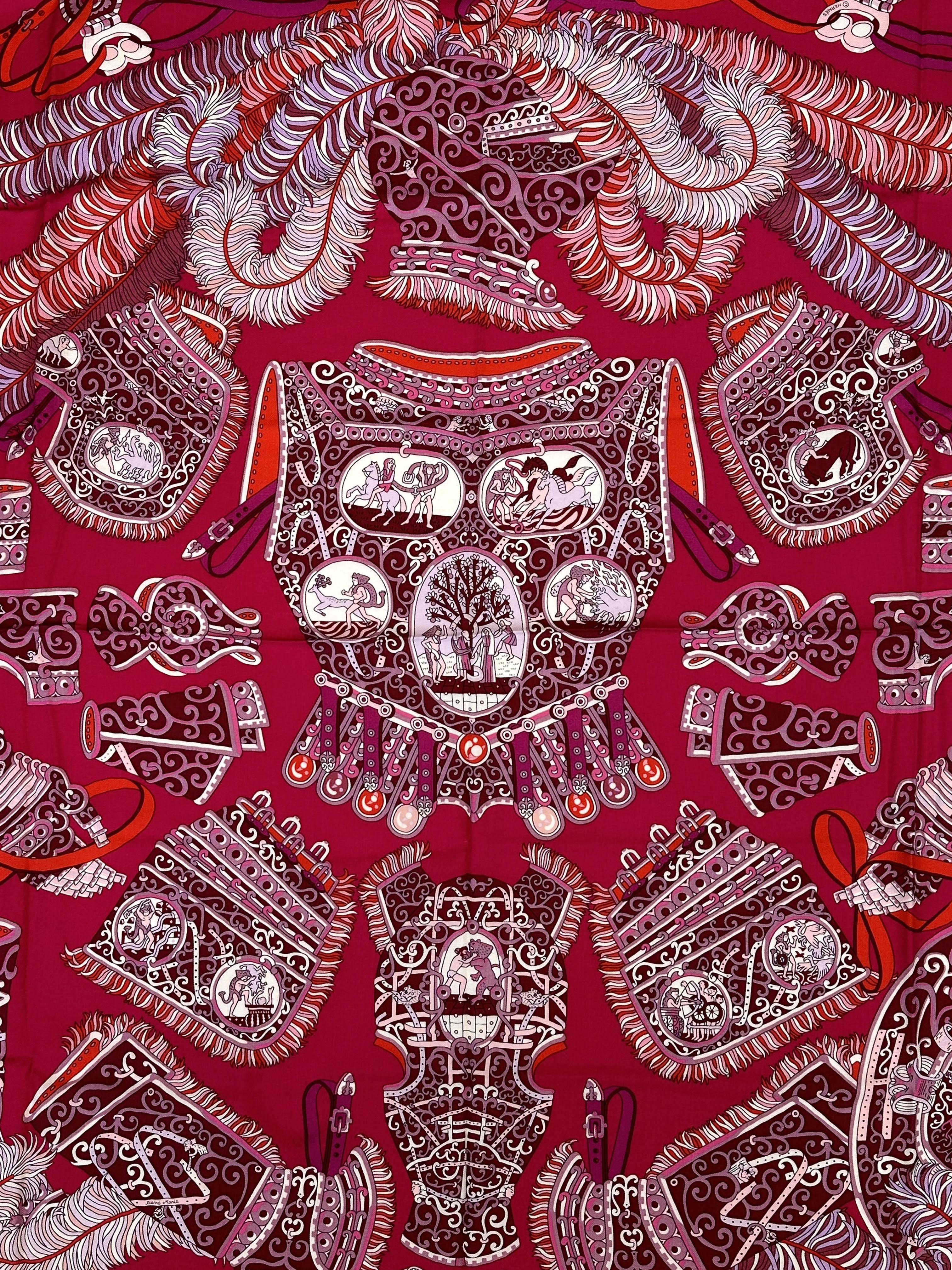 Hermès Sous L'Egide de Mars Cashmere Silk 140