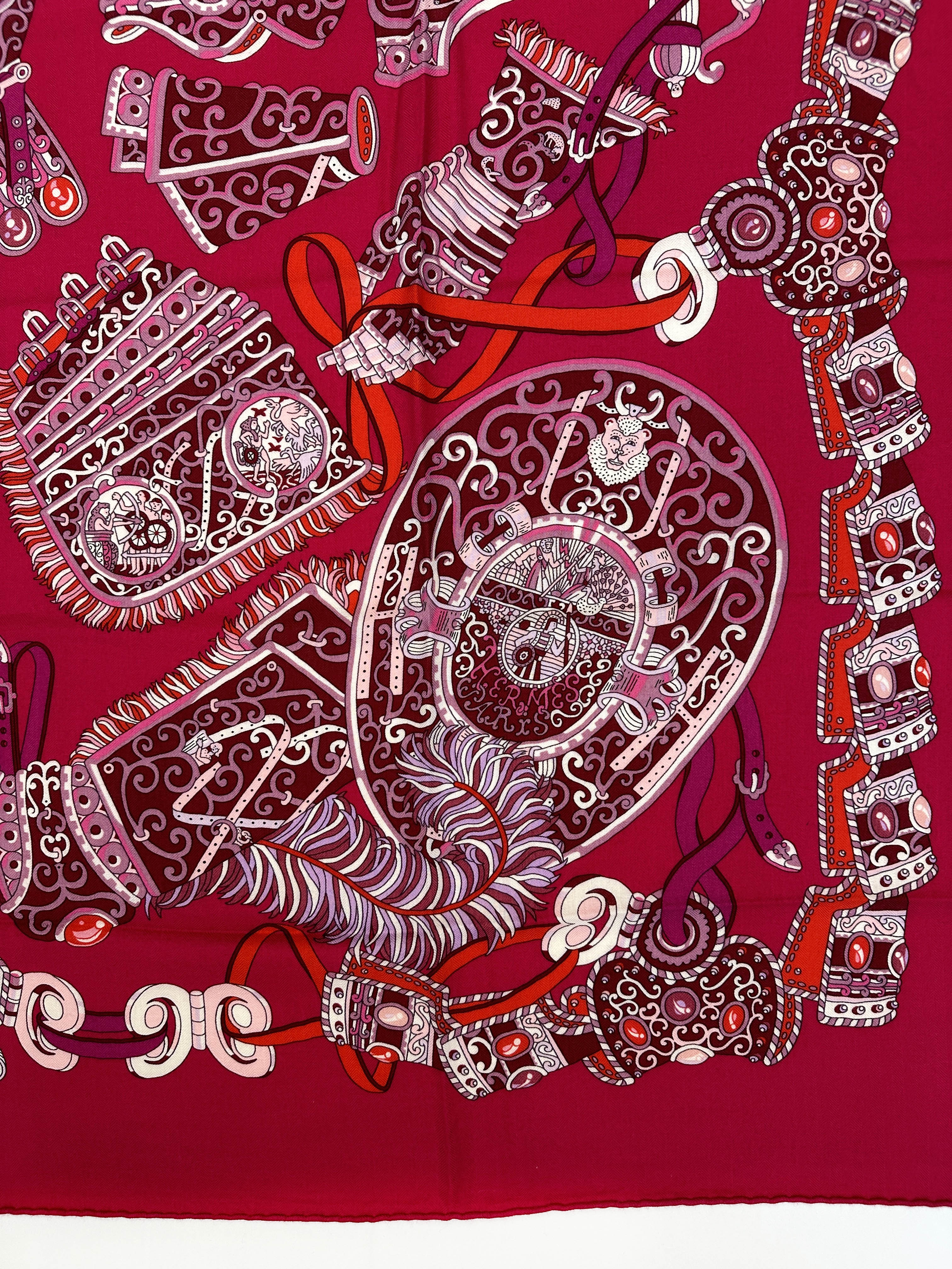 Hermès Sous L'Egide de Mars Cashmere Silk 140