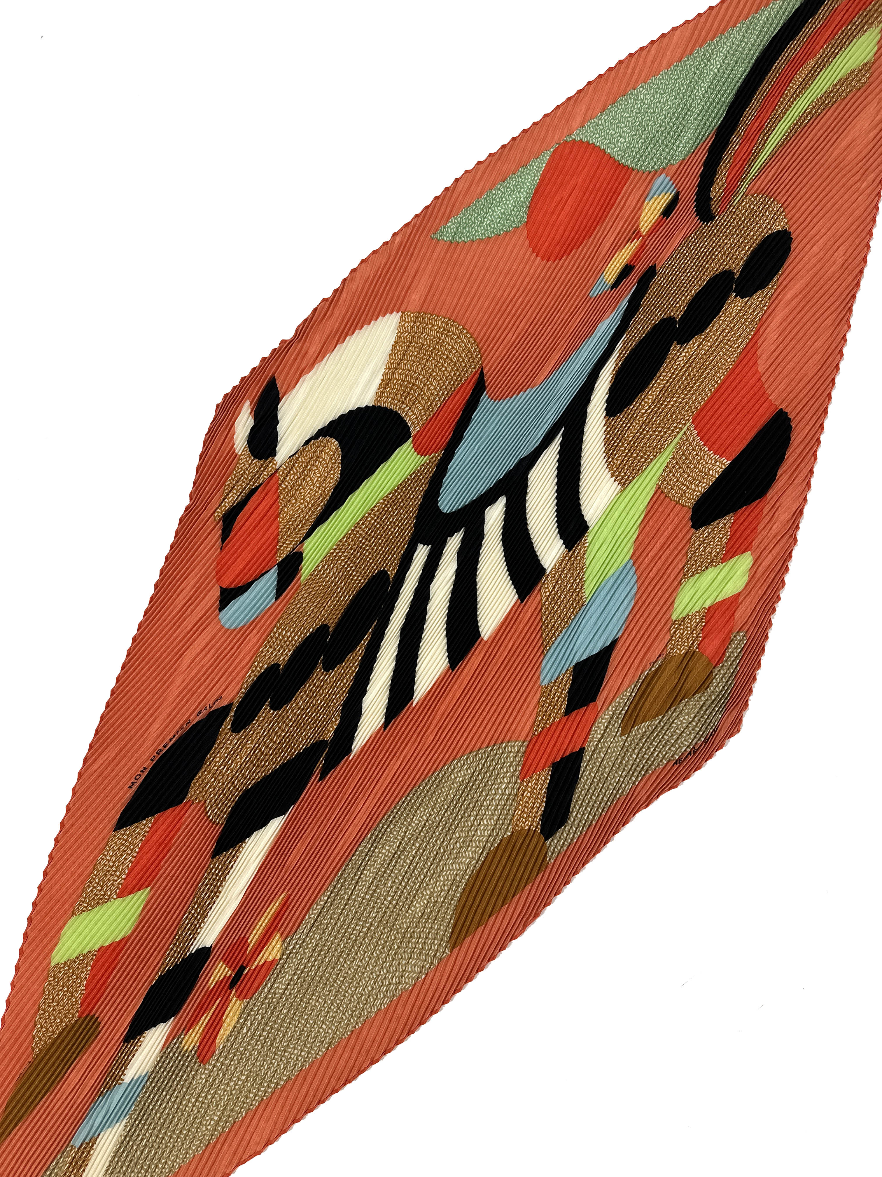 Hermès Mon Premier Galop Plissé Cashmere Silk 140