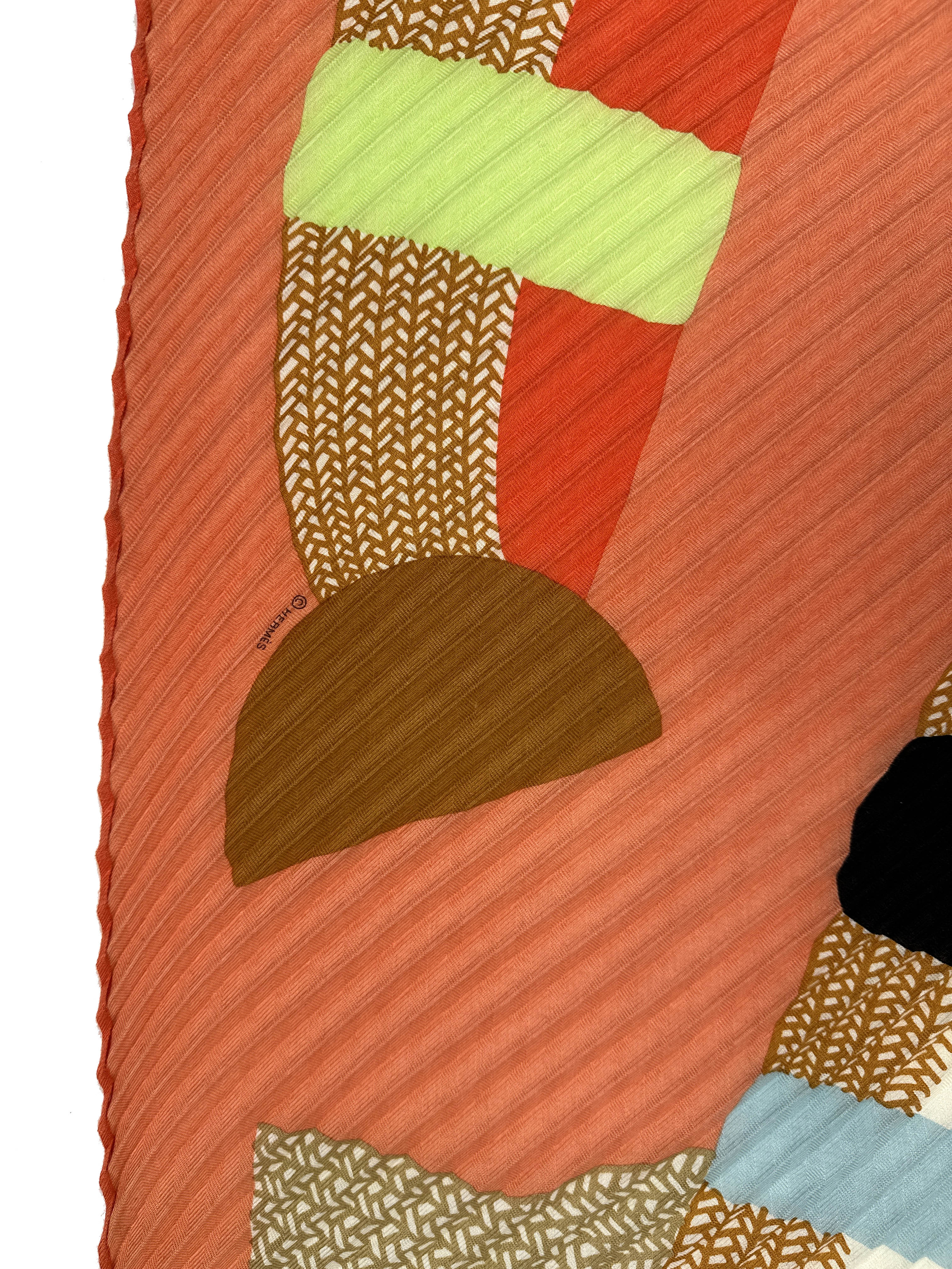 Hermès Mon Premier Galop Plissé Cashmere Silk 140