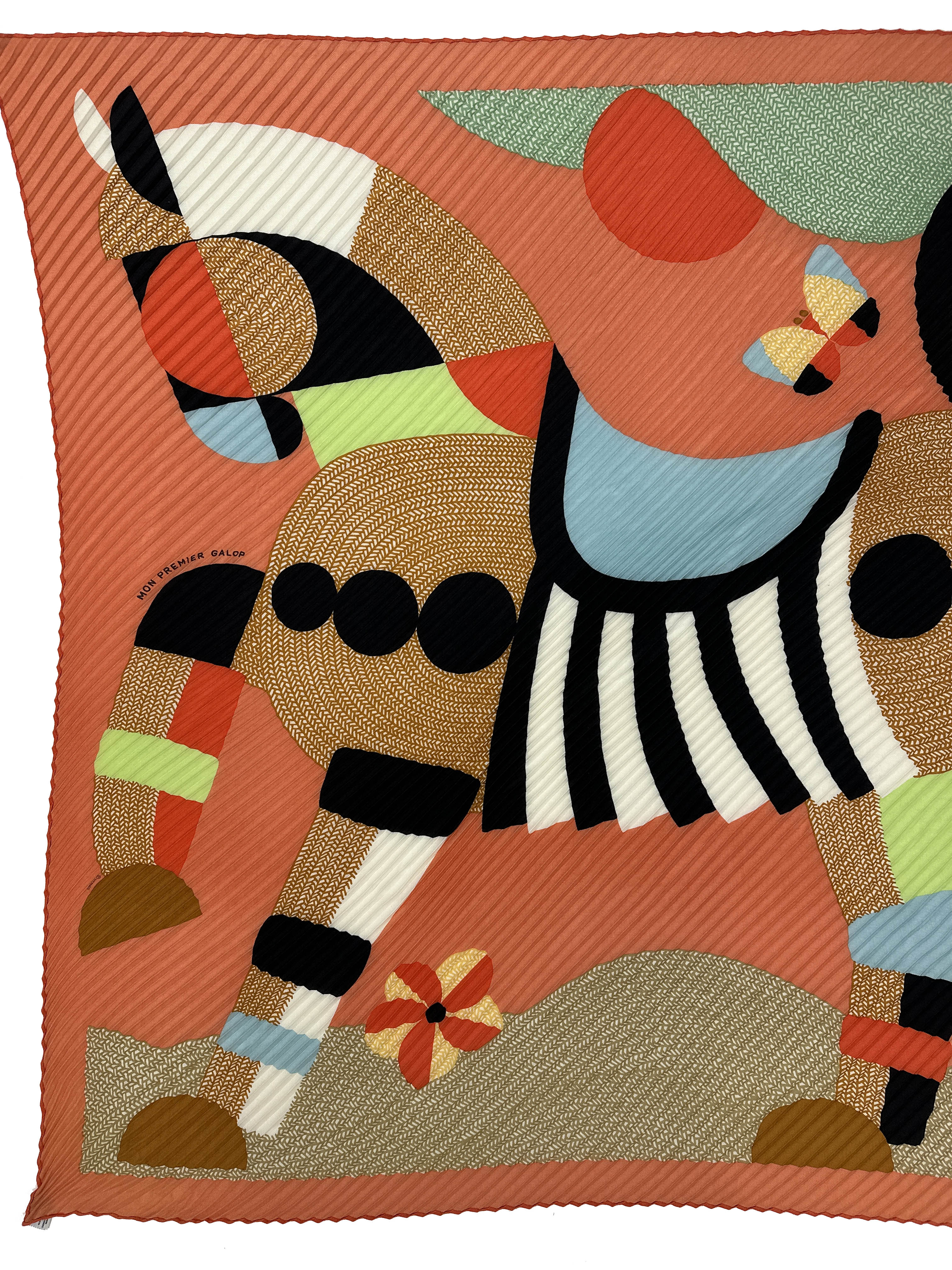 Hermès Mon Premier Galop Plissé Cashmere Silk 140