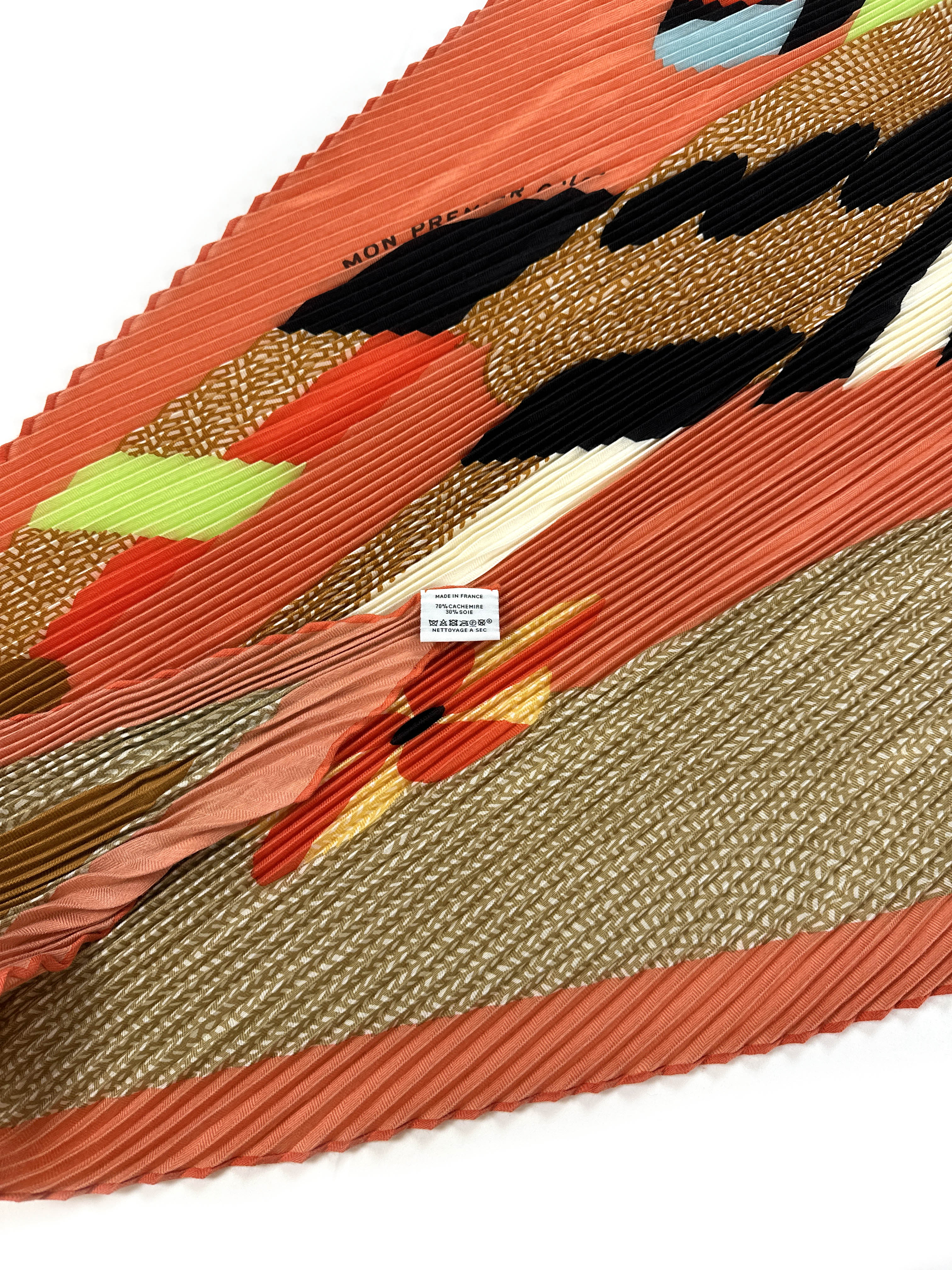 Hermès Mon Premier Galop Plissé Cashmere Silk 140
