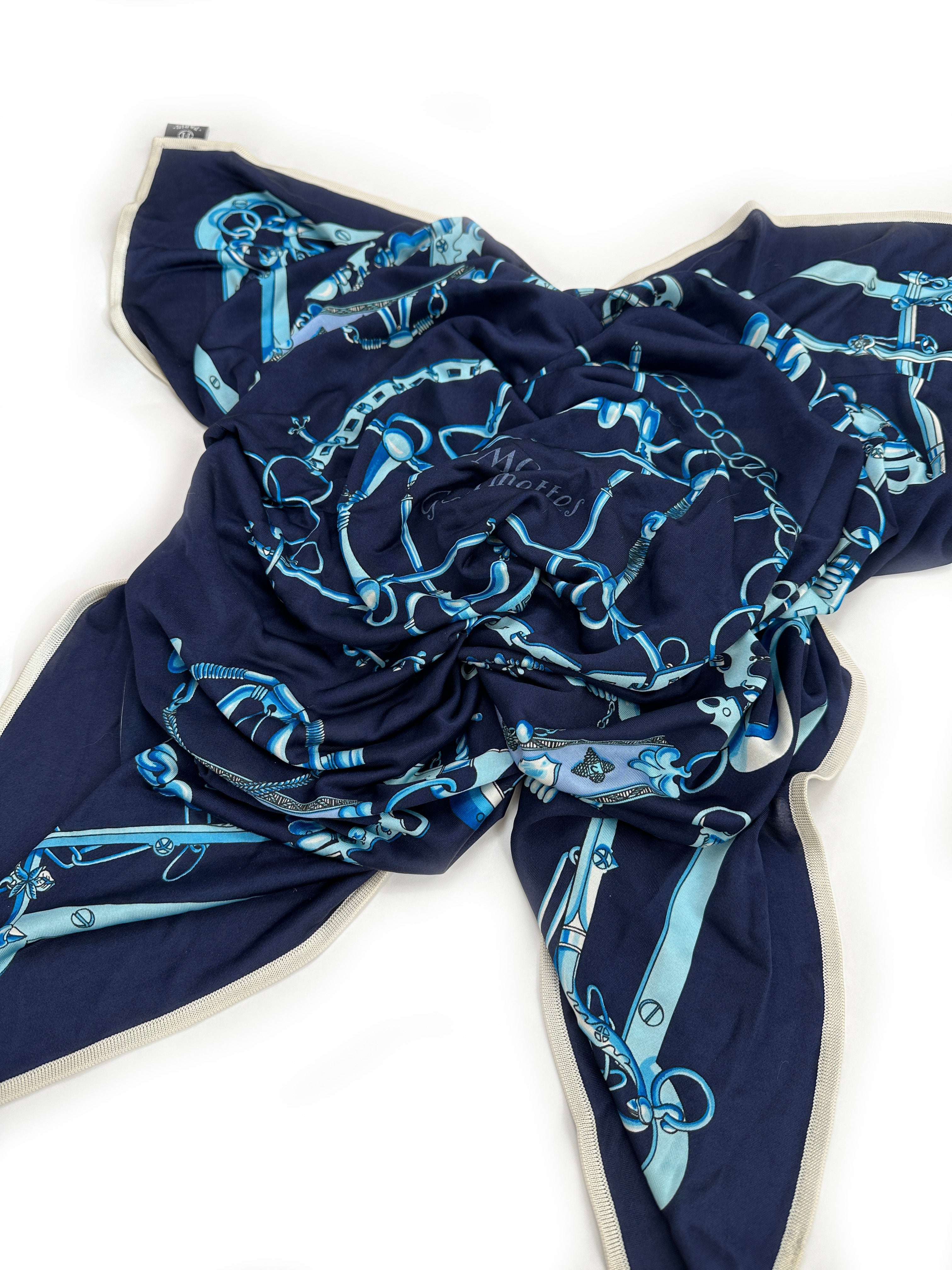 Hermès Mors et Gourmettes Silk Jersey 90
