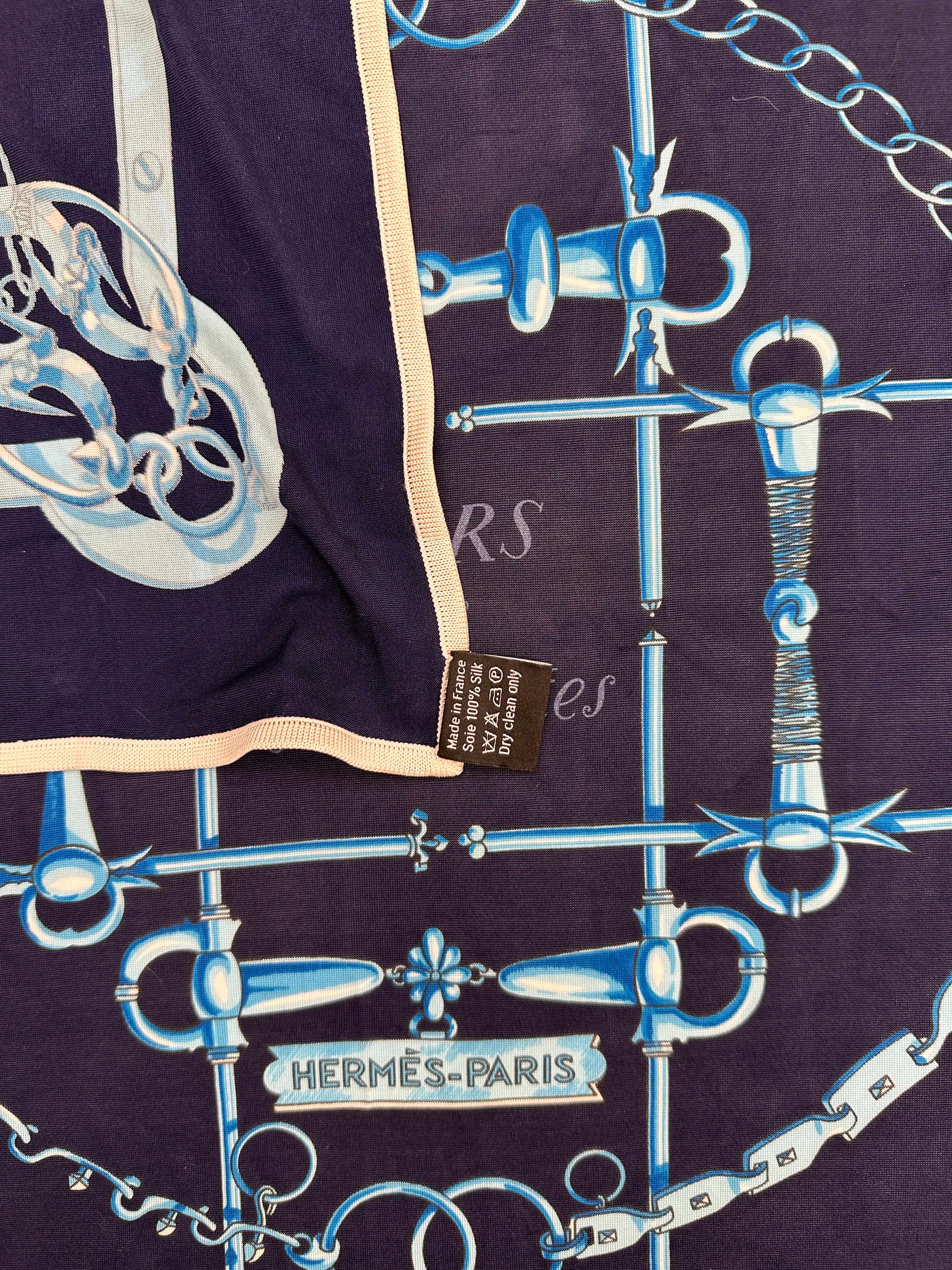 Hermès Mors et Gourmettes Silk Jersey 90