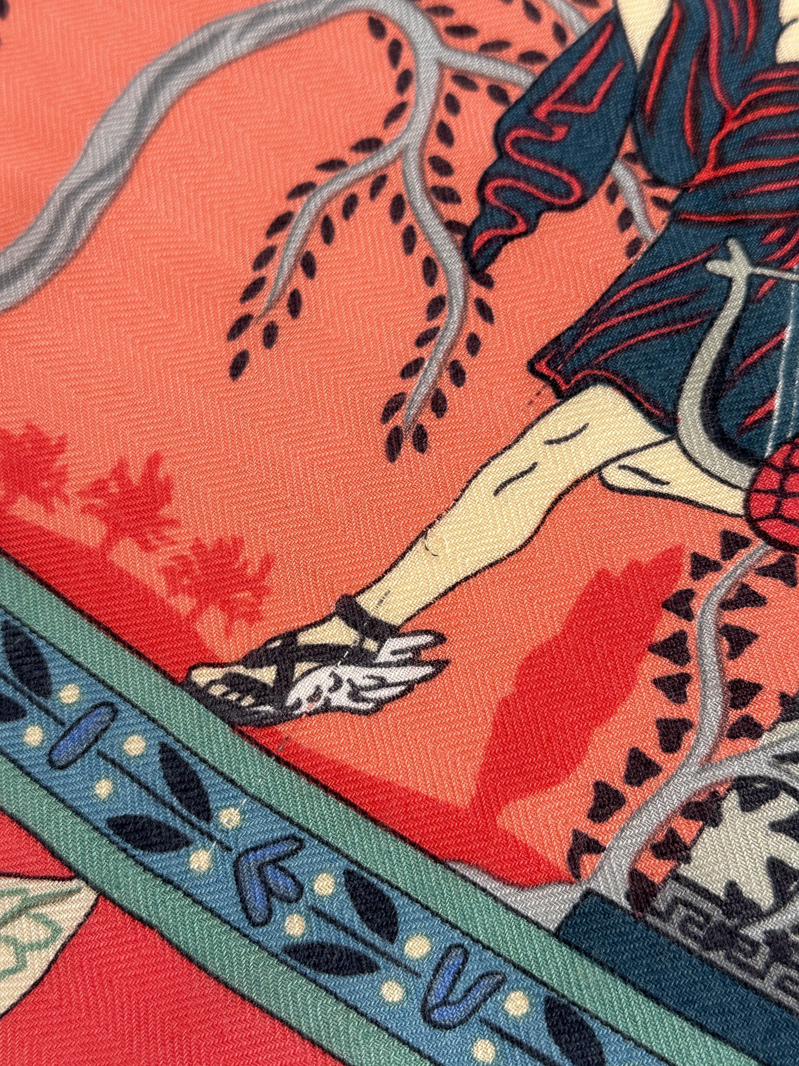 Hermès Musique des Dieux Cashmere Silk 140