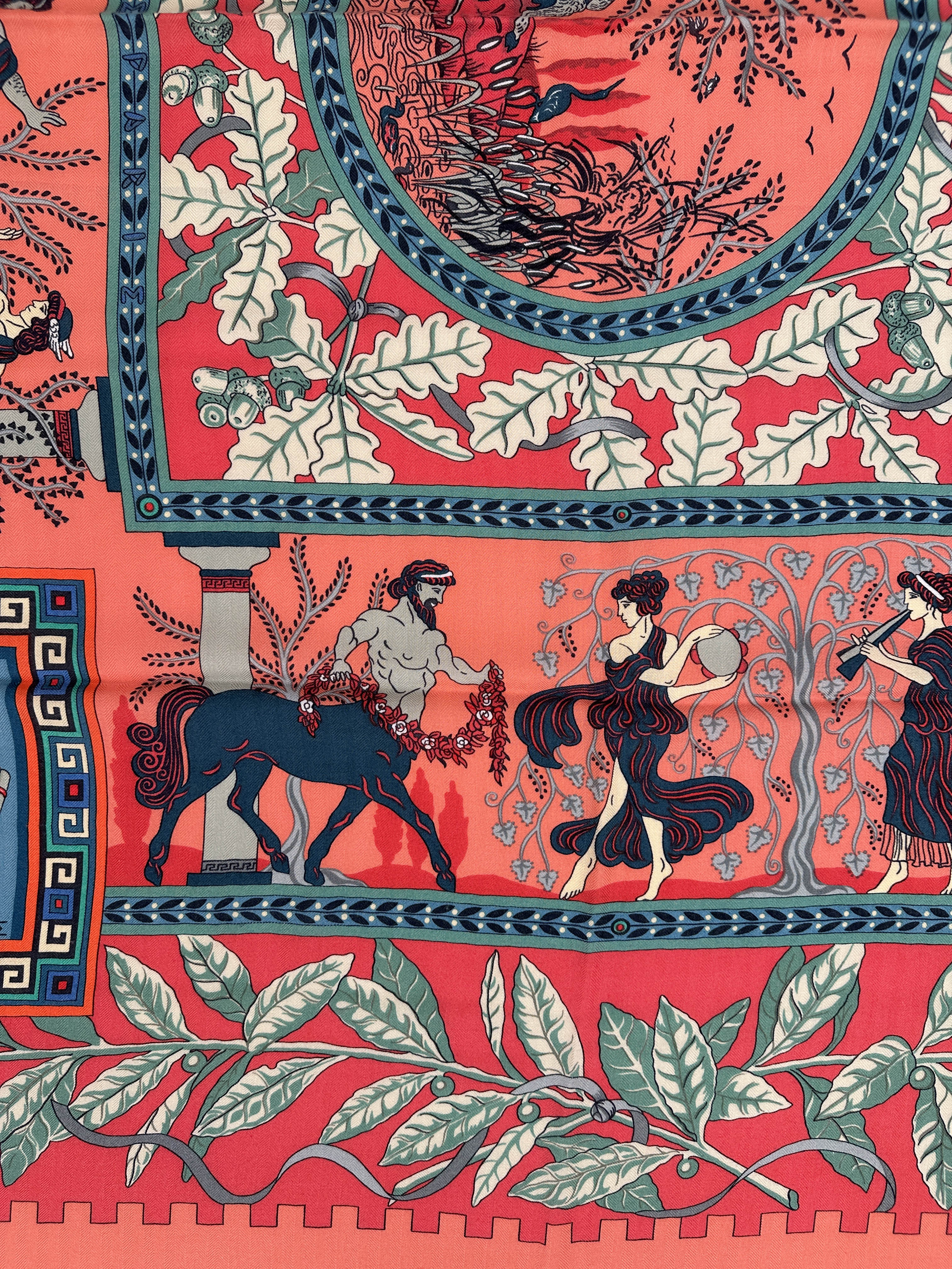 Hermès Musique des Dieux Cashmere Silk 140
